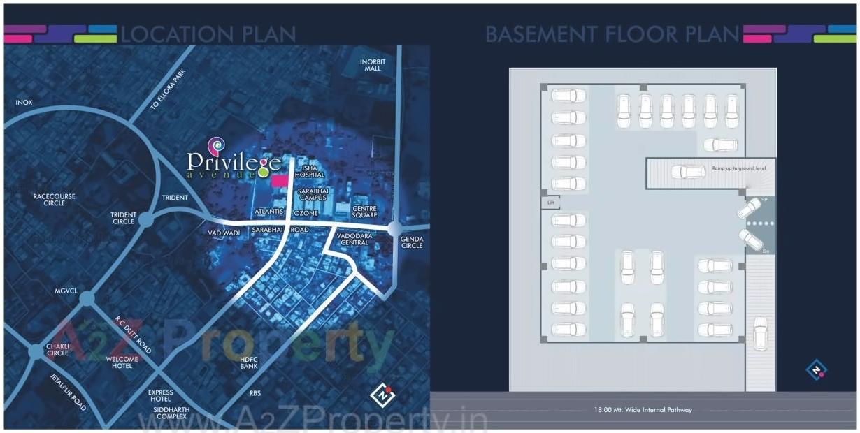 Layout of real estate project Privilege Avenue located at Wadiwadi, Vadodara, Gujarat