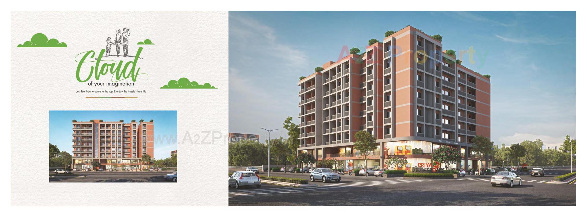 3D Elevation of real estate project Priya Crossroads located at Sevasi, Vadodara, Gujarat