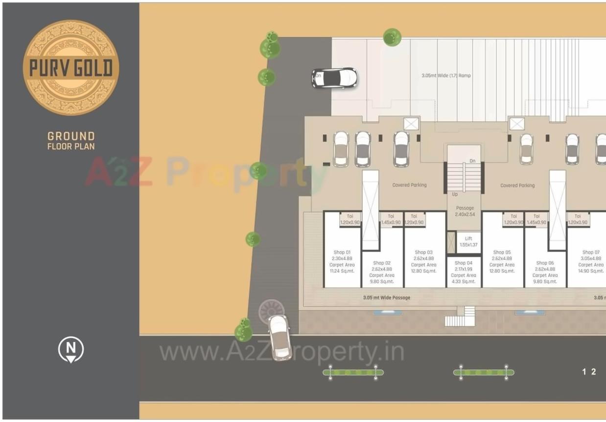 Layout of real estate project Purv Gold located at Sevasi, Vadodara, Gujarat