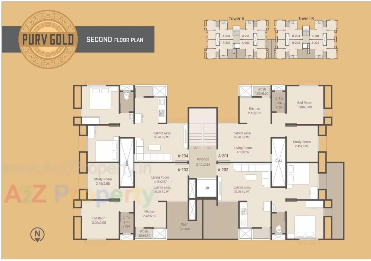 Layout of real estate project Purv Gold located at Sevasi, Vadodara, Gujarat