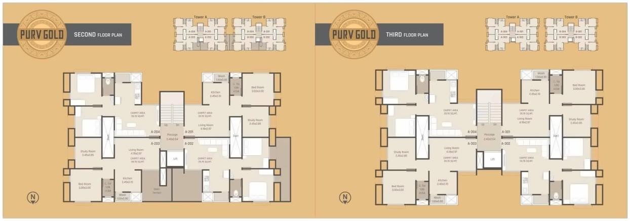 Layout of real estate project Purv Gold located at Sevasi, Vadodara, Gujarat