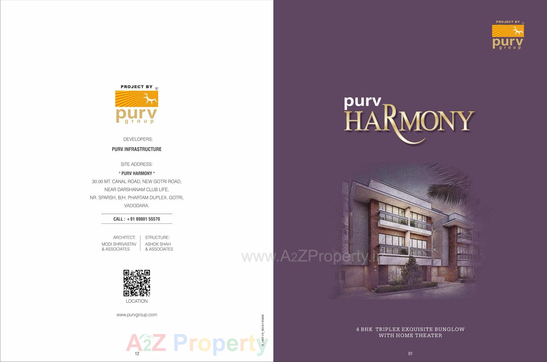  of real estate project Purv Harmony located at Gorva, Vadodara, Gujarat