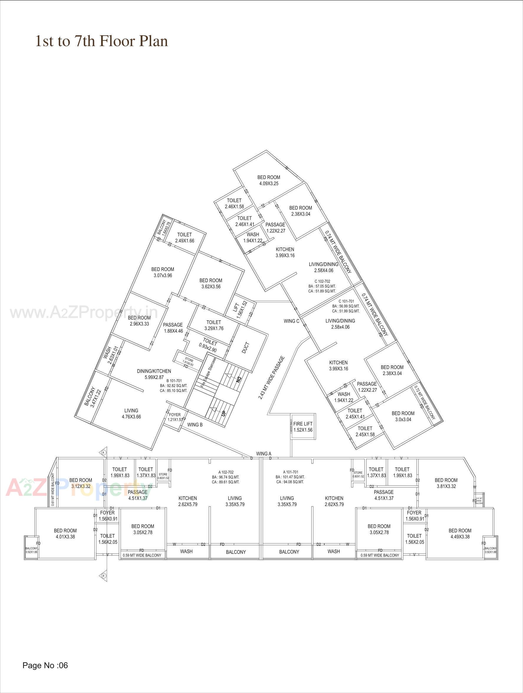 Layout of real estate project Purv Imperia located at Gorwa, Vadodara, Gujarat