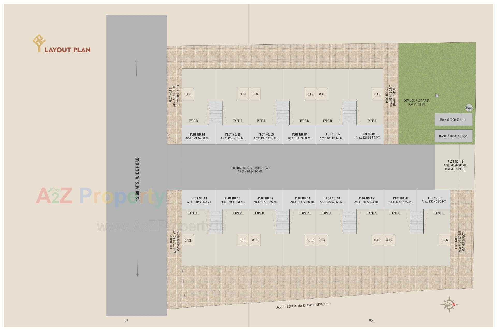 Layout of real estate project Purv Safalya located at Vadodara, Vadodara, Gujarat