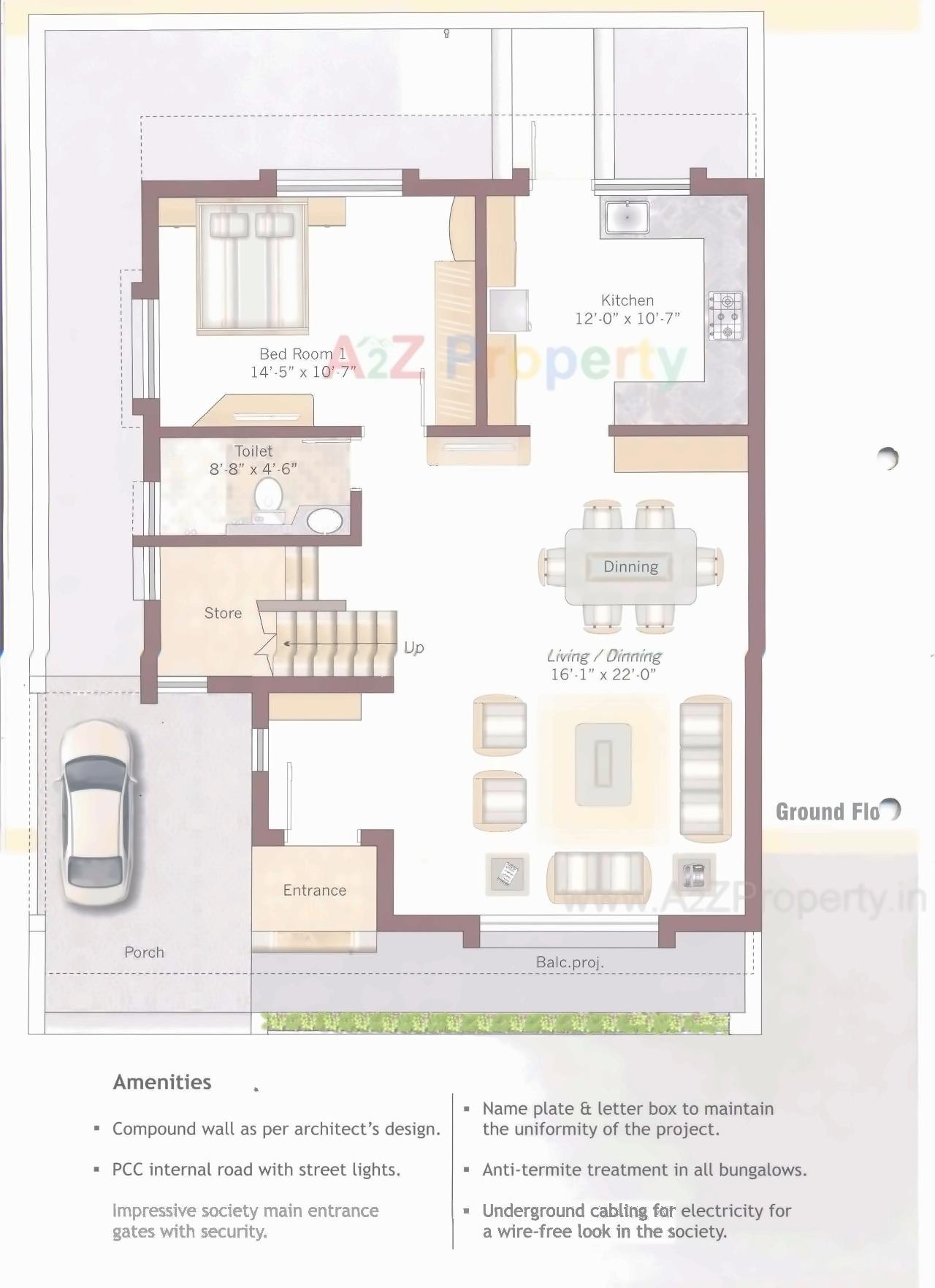 Layout of real estate project Pushpa Residency located at Bhayli, Vadodara, Gujarat