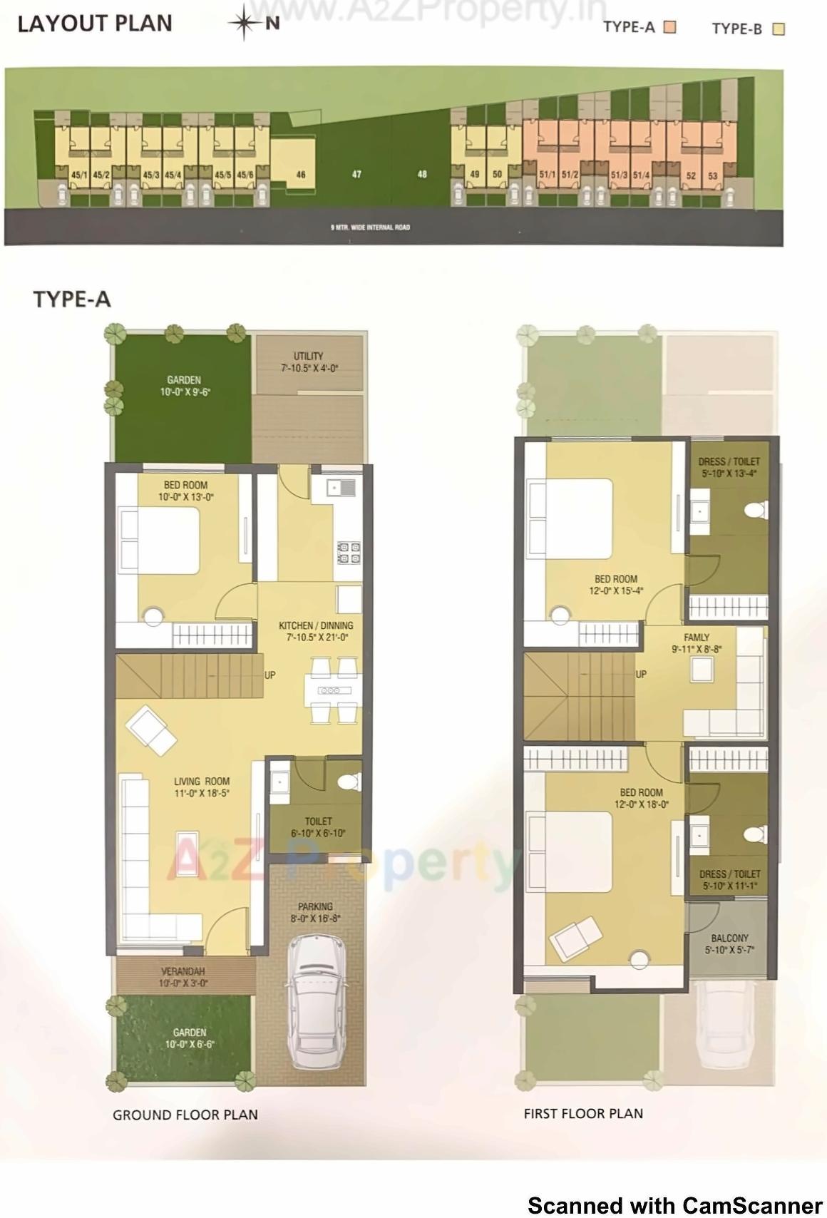 Layout of real estate project Pushpak Heights located at Undera, Vadodara, Gujarat