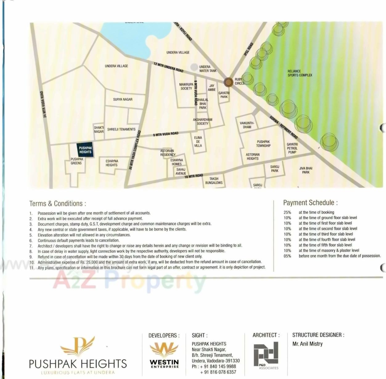  of real estate project Pushpak Heights located at Undera, Vadodara, Gujarat