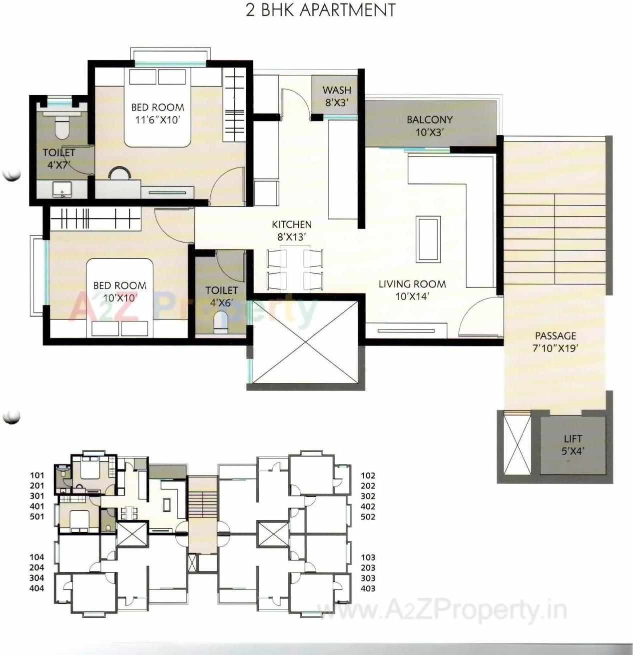 Layout of real estate project Pushpak Heights located at Undera, Vadodara, Gujarat