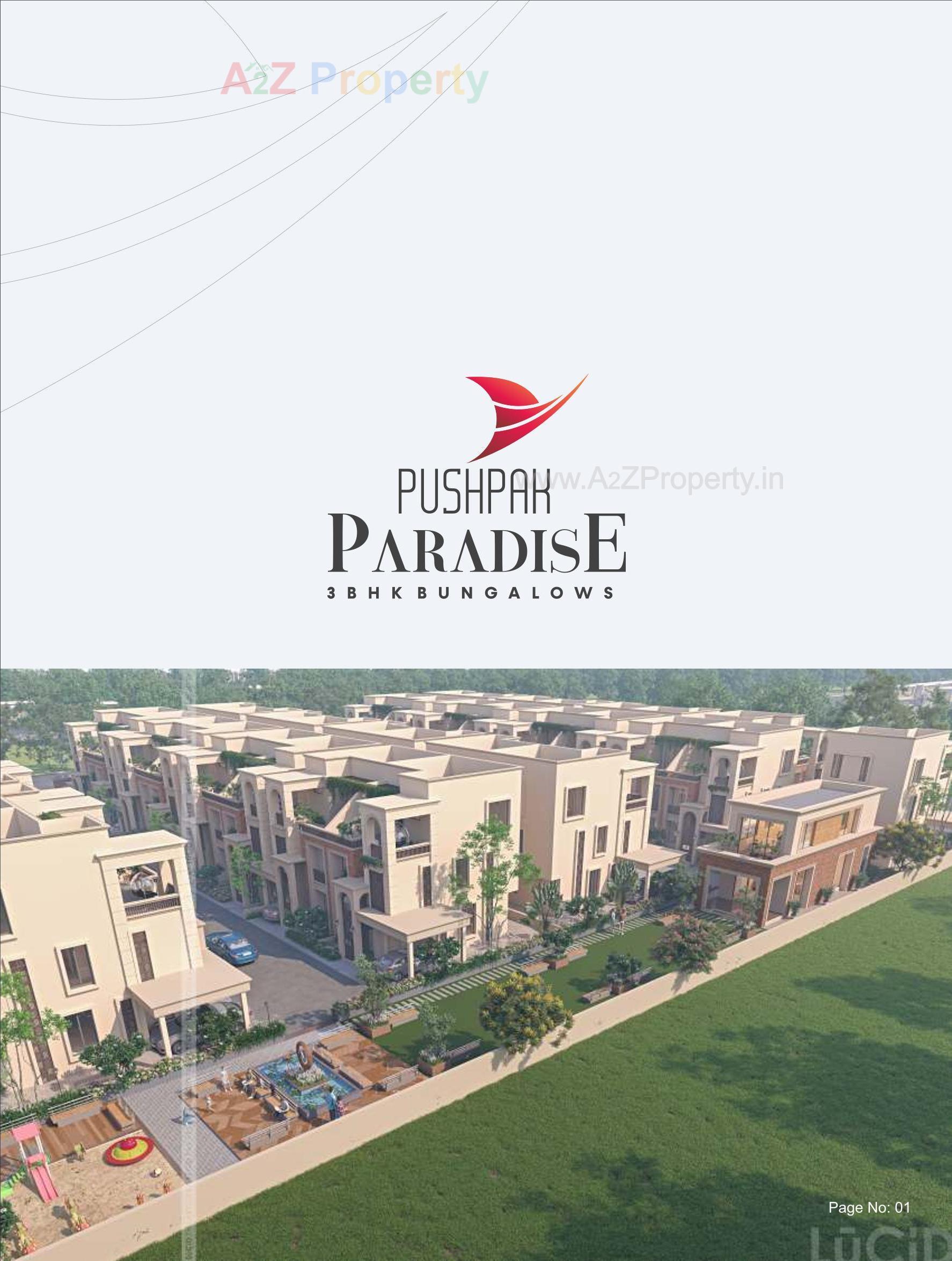 3D Elevation of real estate project Pushpak Paradise located at Gorwa, Vadodara, Gujarat