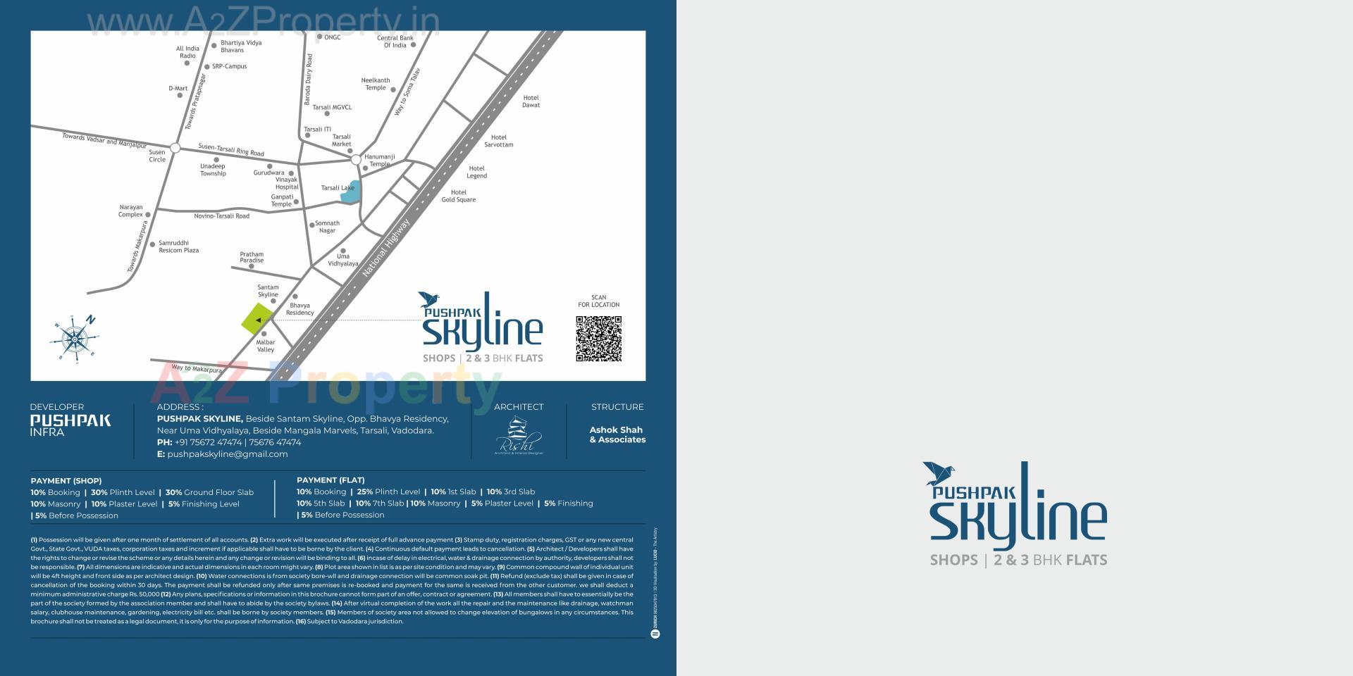  of real estate project Pushpak Skyline located at Tarsali, Vadodara, Gujarat