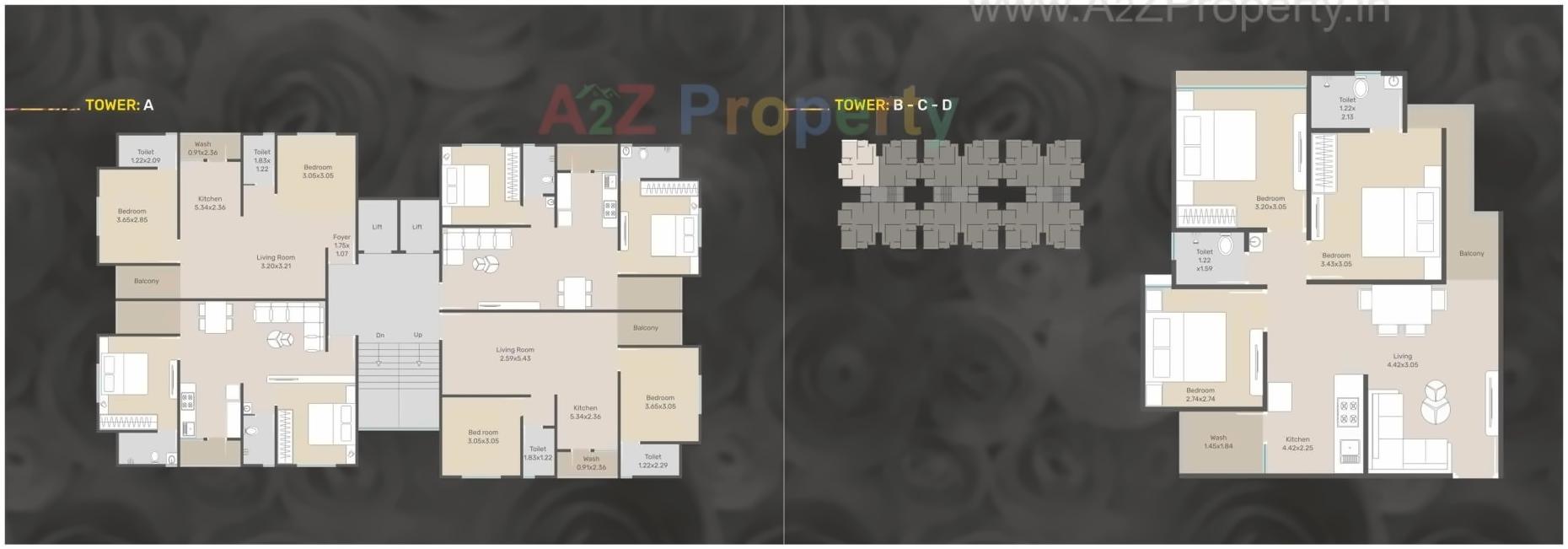 Layout of real estate project Pushpam Heights located at Vadodara, Vadodara, Gujarat