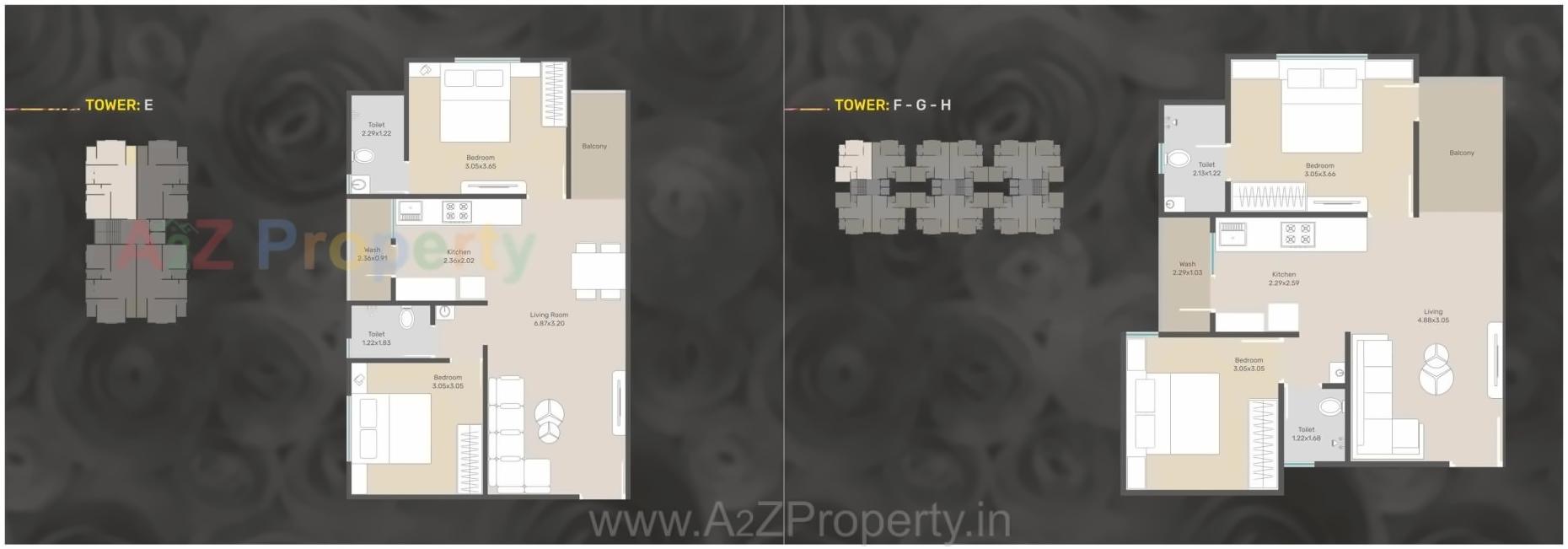 Layout of real estate project Pushpam Heights located at Vadodara, Vadodara, Gujarat