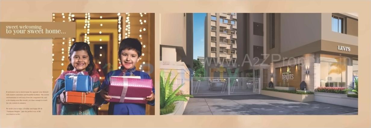 3D Elevation of real estate project Pushpam Heights located at Tarsali, Vadodara, Gujarat