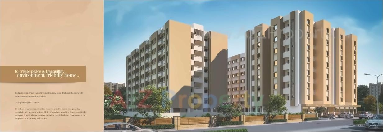 3D Elevation of real estate project Pushpam Heights located at Tarsali, Vadodara, Gujarat