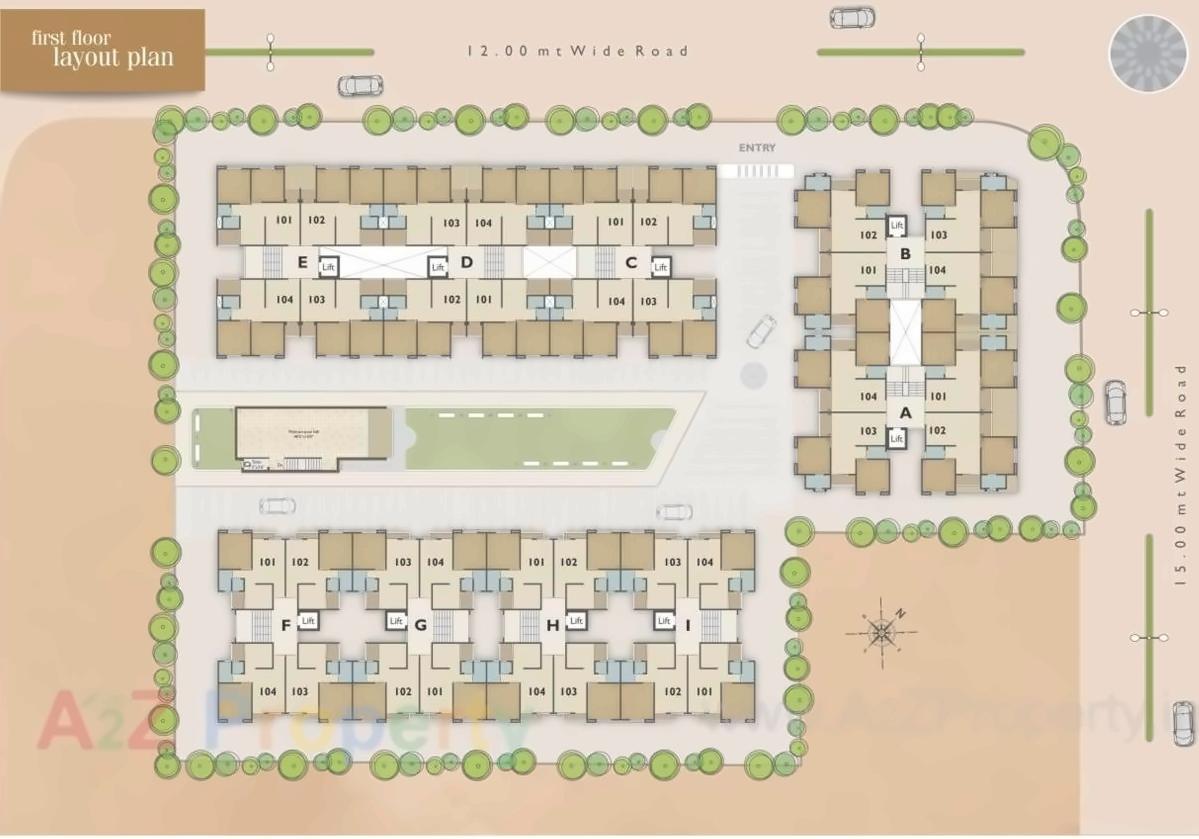 Layout of real estate project Pushpam Heights located at Tarsali, Vadodara, Gujarat