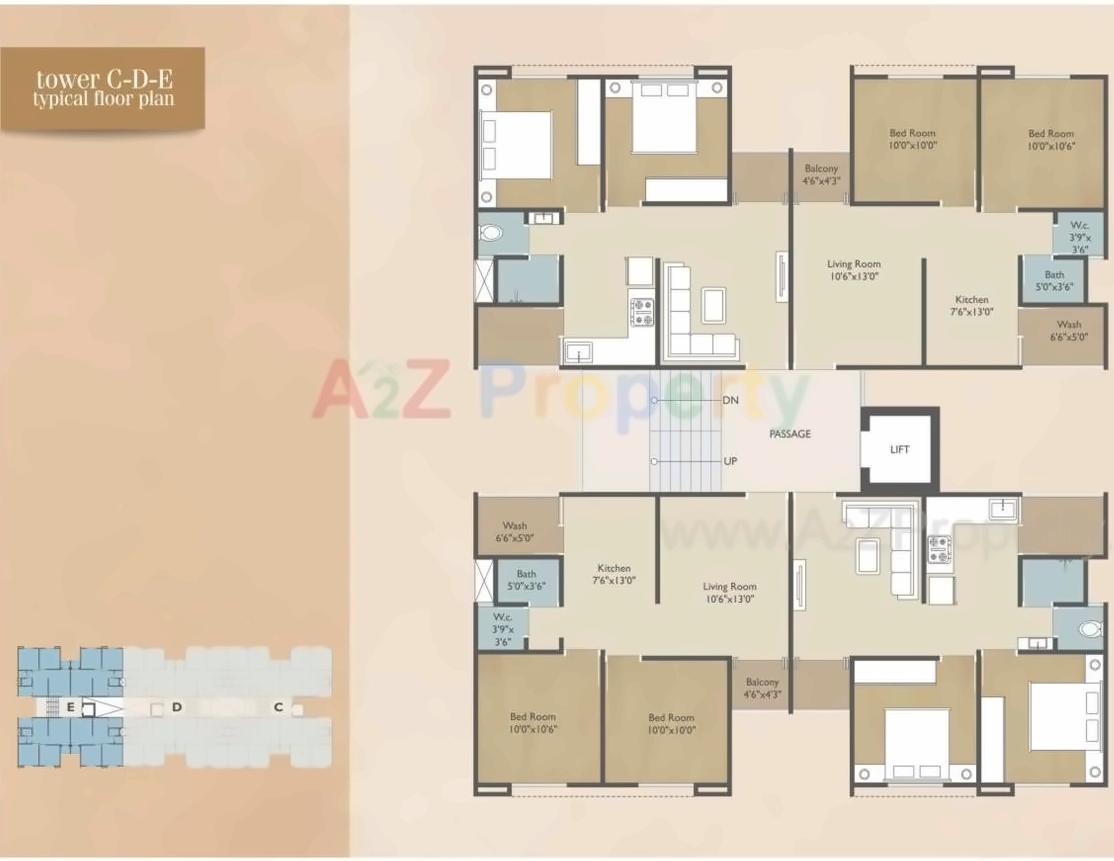 Layout of real estate project Pushpam Heights located at Tarsali, Vadodara, Gujarat