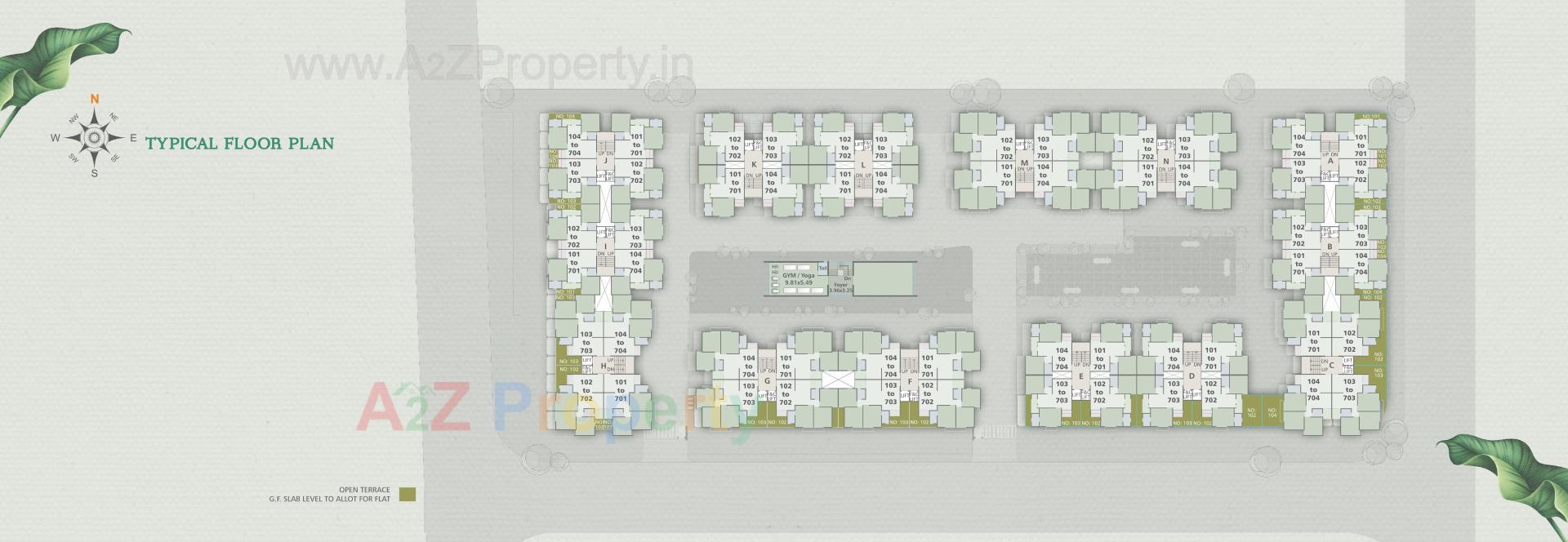 Layout of real estate project Pushpam Pride located at Tarsali, Vadodara, Gujarat