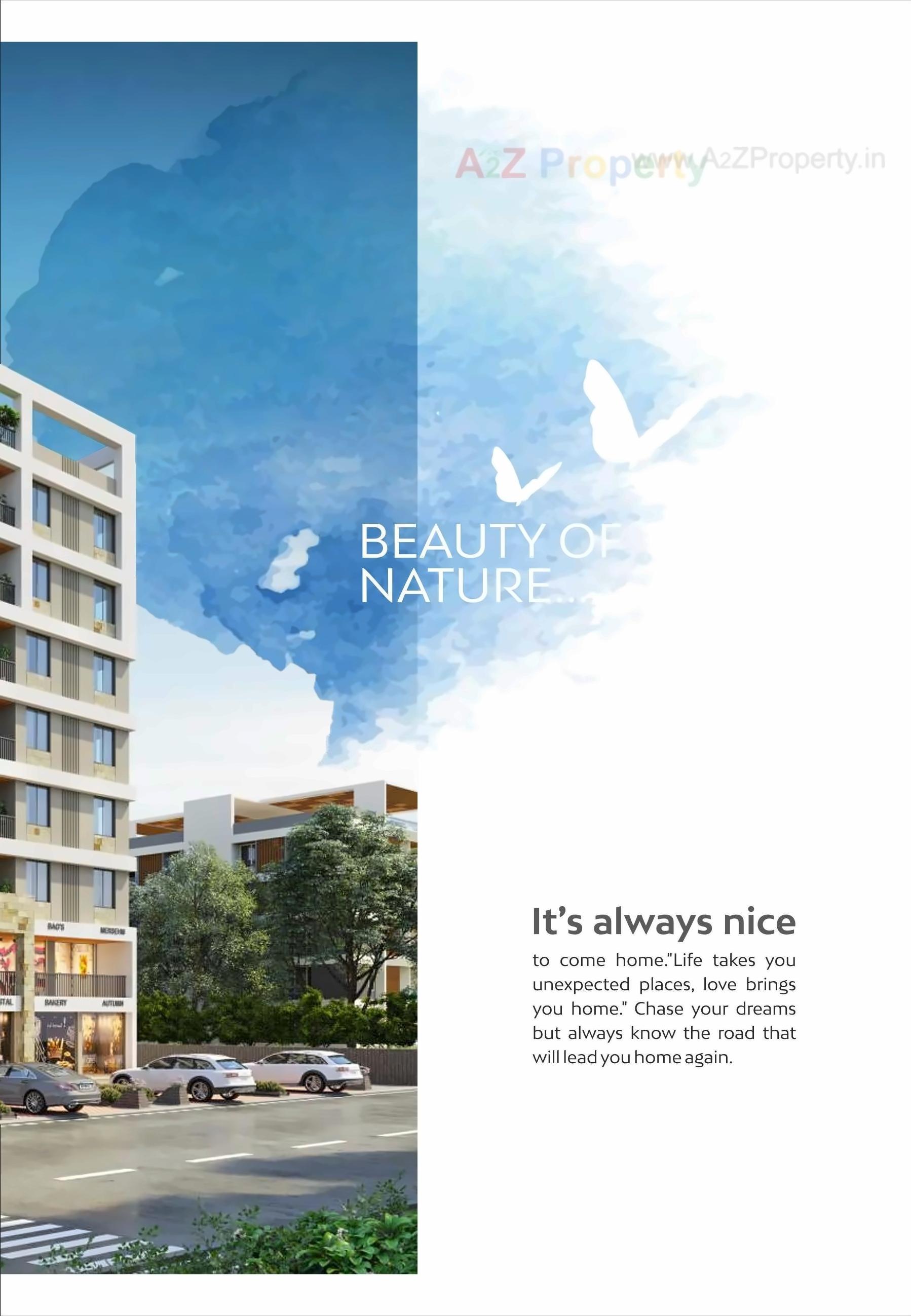 3D Elevation of real estate project Pushpam Resicom located at Tarsali, Vadodara, Gujarat