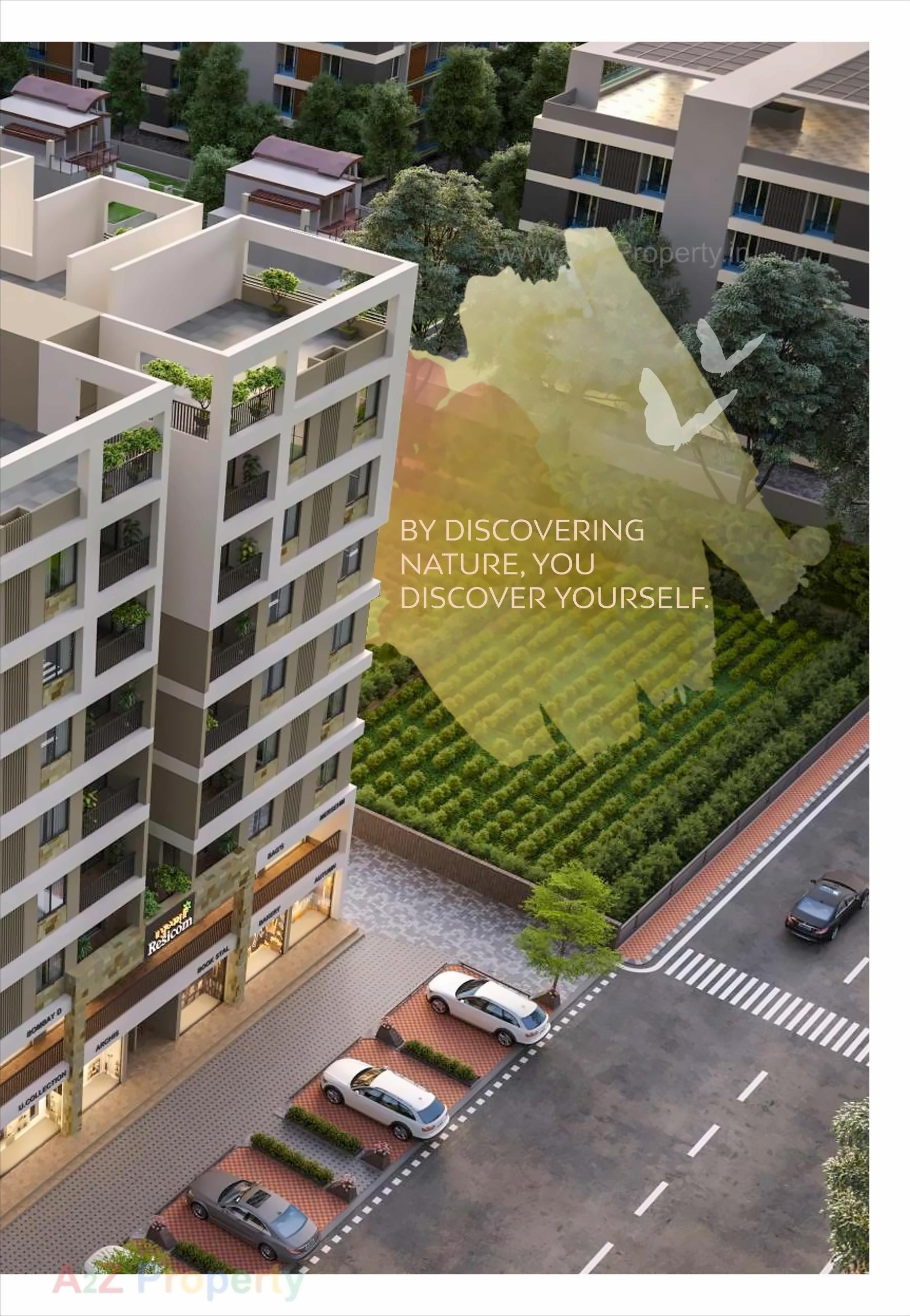 3D Elevation of real estate project Pushpam Resicom located at Tarsali, Vadodara, Gujarat