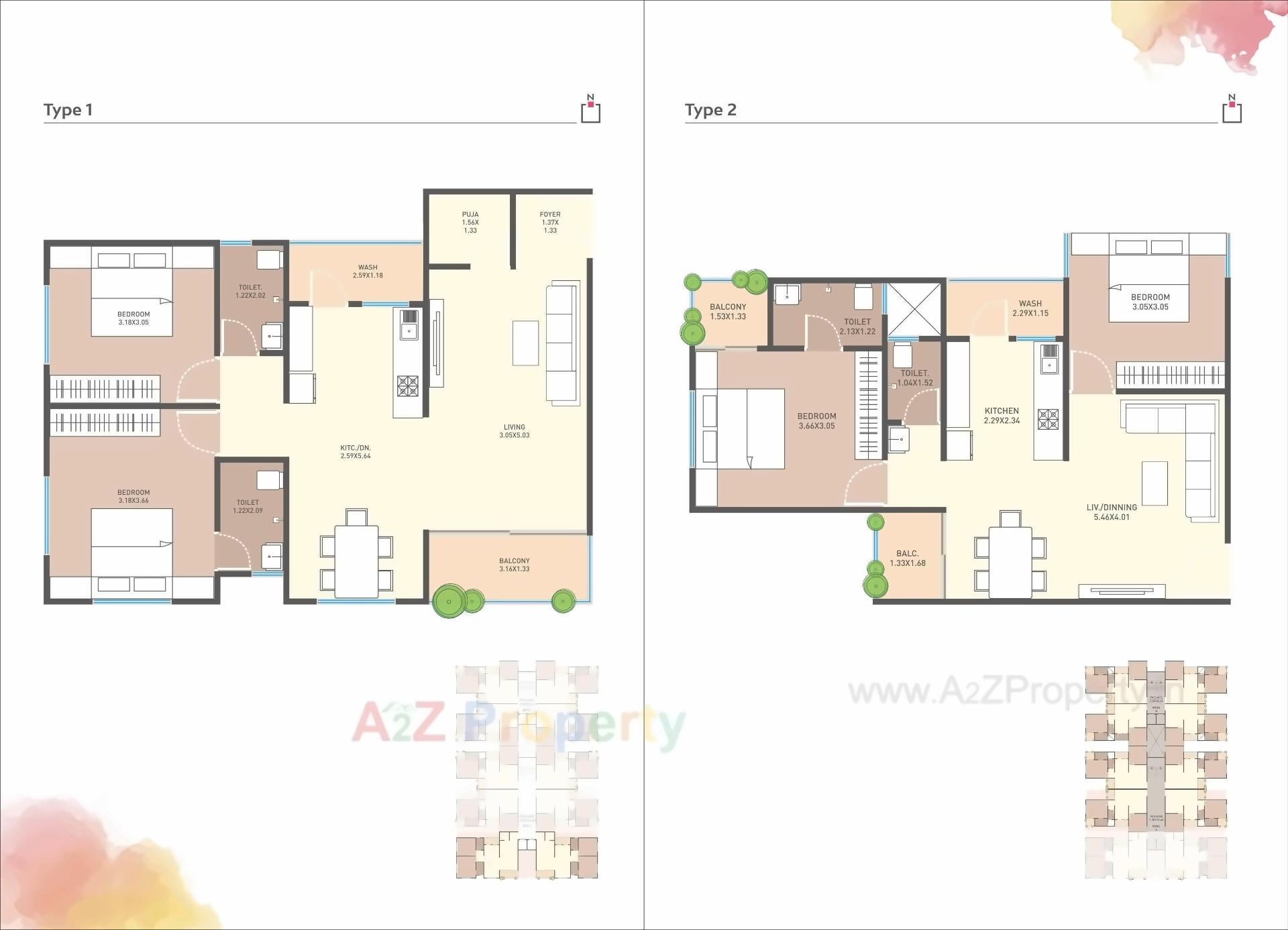 Layout of real estate project Pushpam Resicom located at Tarsali, Vadodara, Gujarat