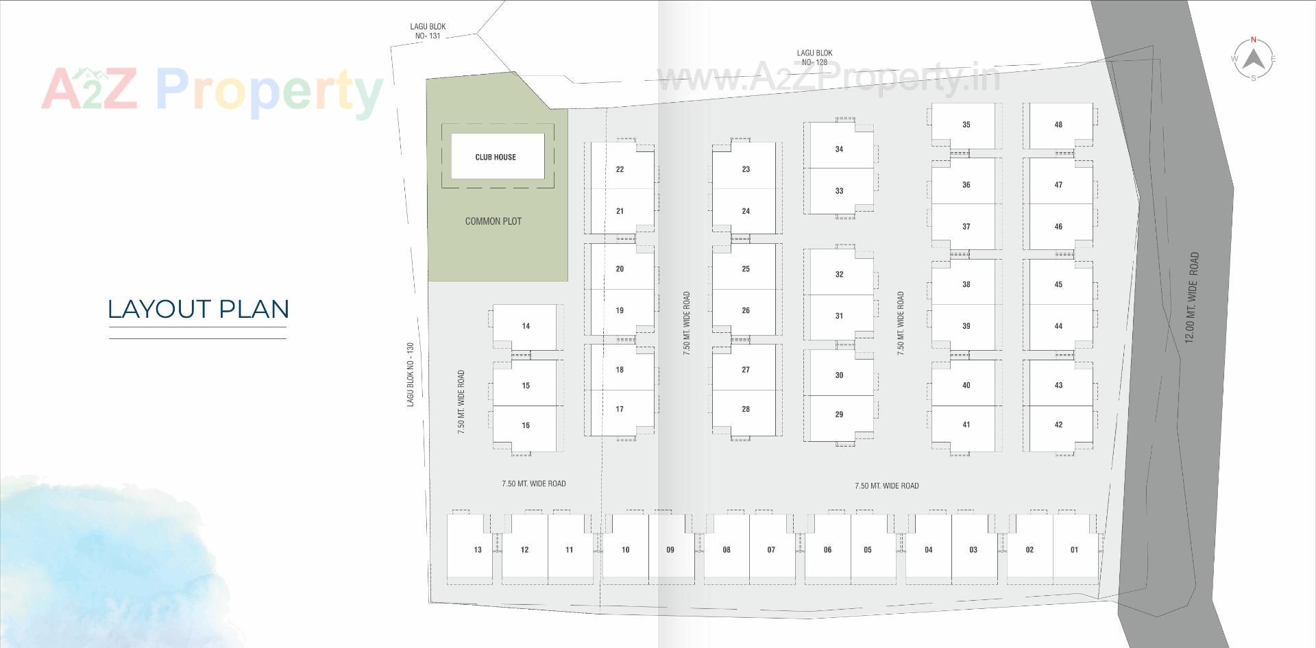 Layout of real estate project Pushti Bungalows located at Kalali, Vadodara, Gujarat