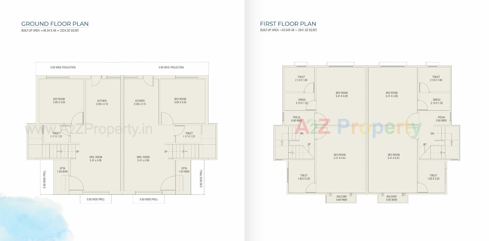 Layout of real estate project Pushti Bungalows located at Kalali, Vadodara, Gujarat