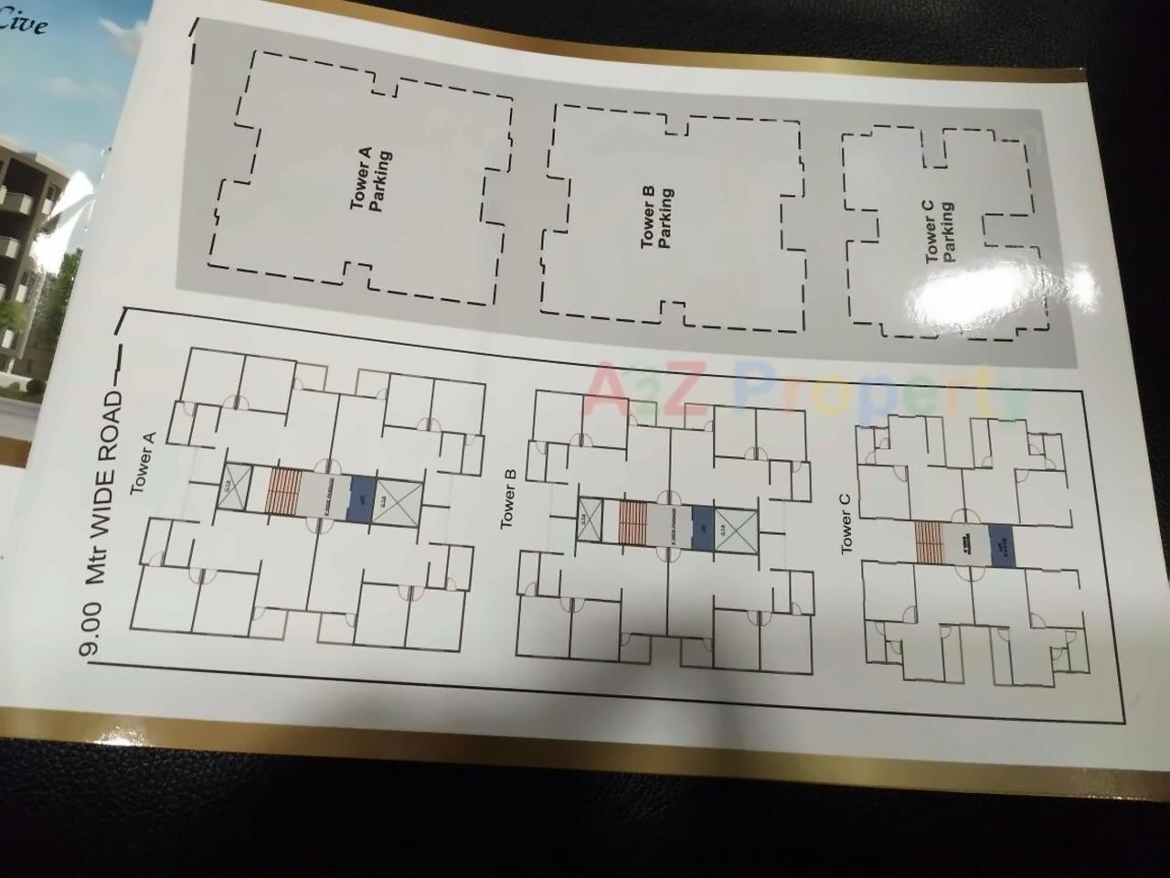 Layout of real estate project Quba Flats located at Tandalaja, Vadodara, Gujarat