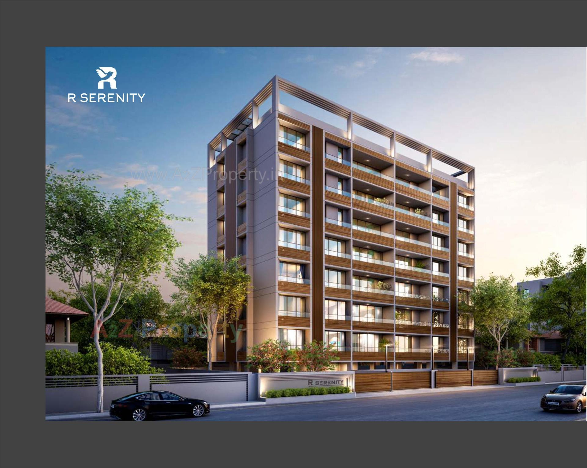 3D Elevation of real estate project R Serenity located at Jetalpur, Vadodara, Gujarat