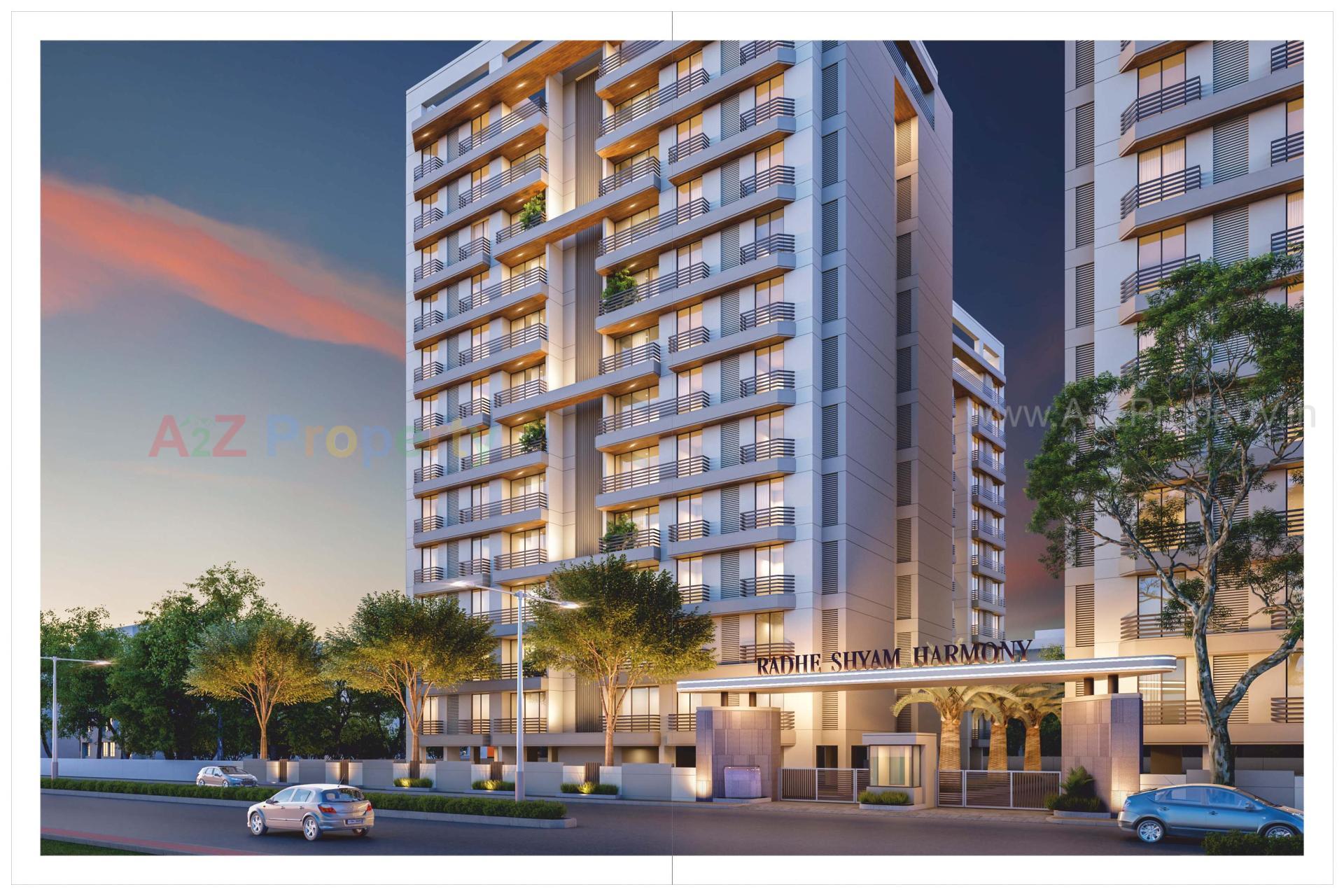 3D Elevation of real estate project Raadhe Shyaam Harmony located at Vadodara, Vadodara, Gujarat