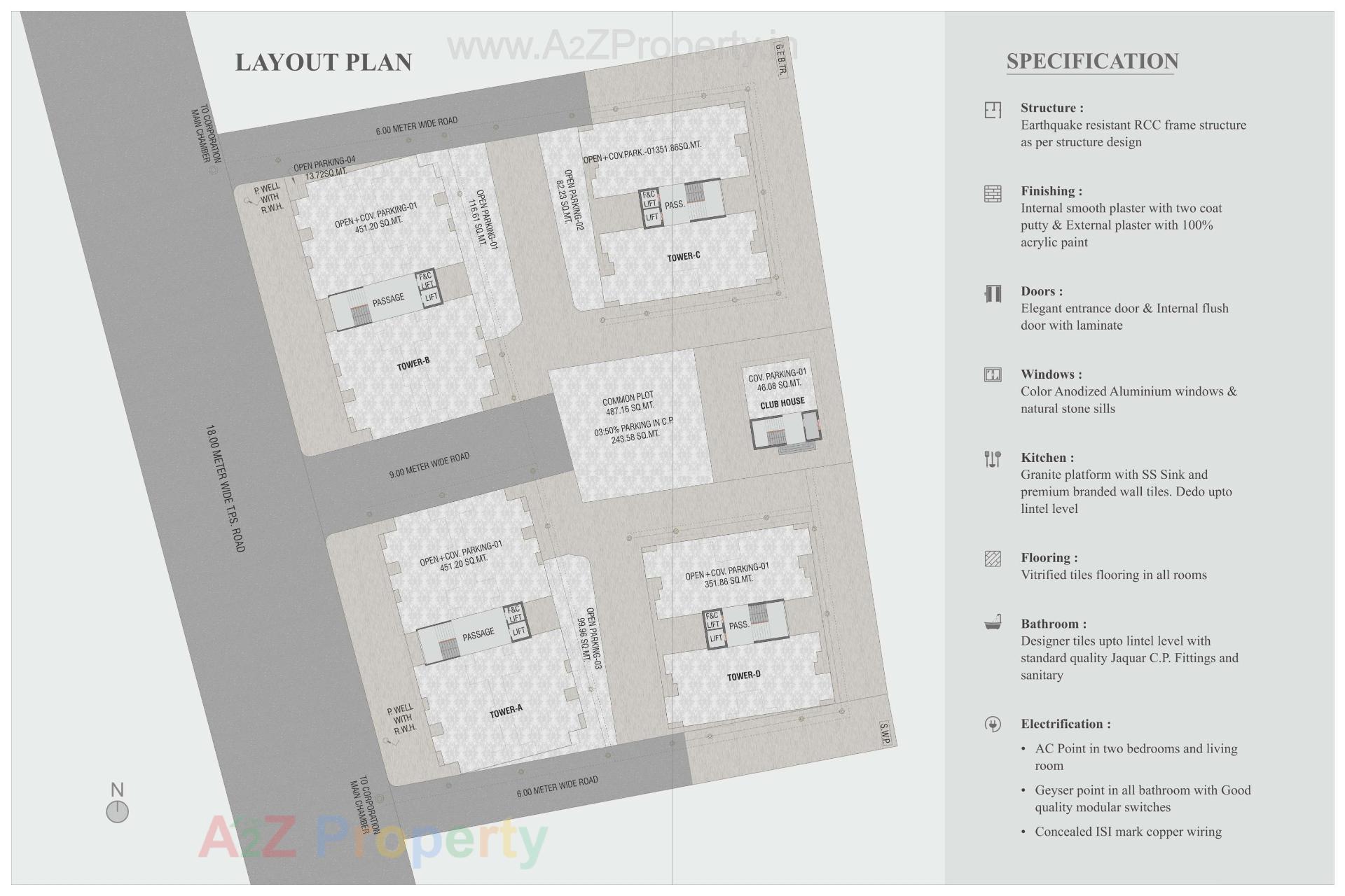 Layout of real estate project Raadhe Shyaam Harmony located at Vadodara, Vadodara, Gujarat