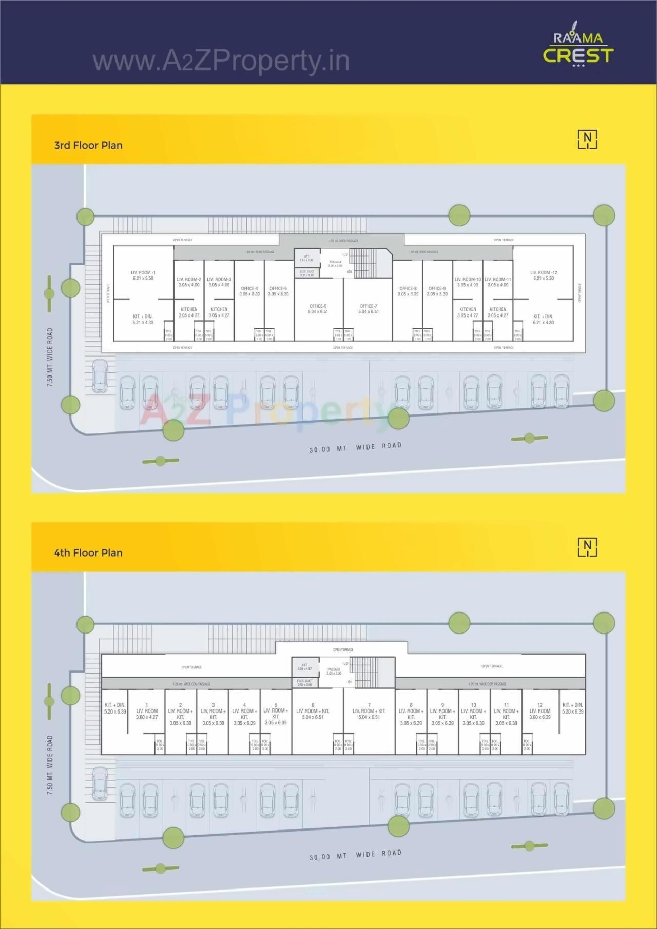 Layout of real estate project Raama Crest located at Atladara, Vadodara, Gujarat