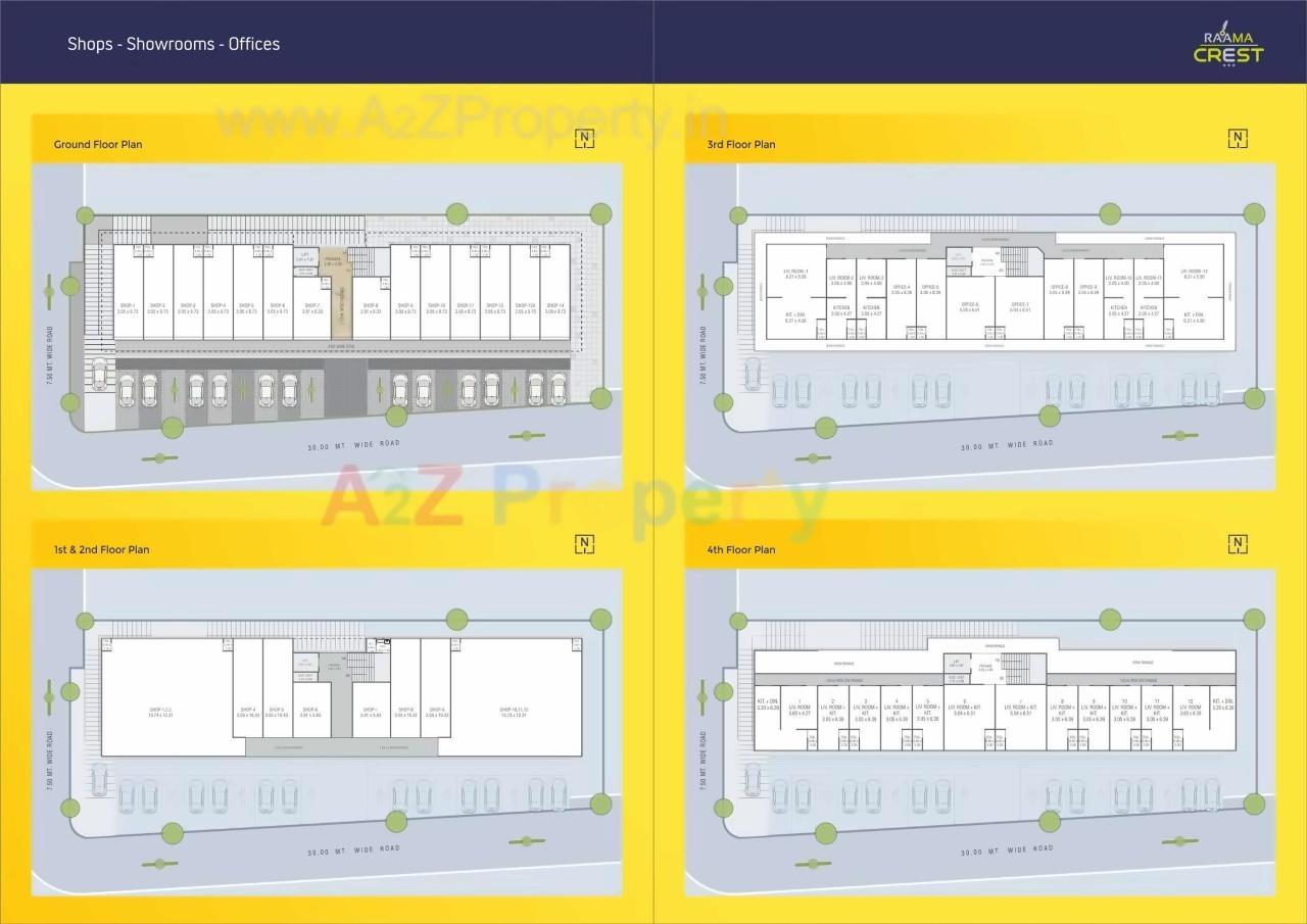Layout of real estate project Raama Crest located at Atladara, Vadodara, Gujarat