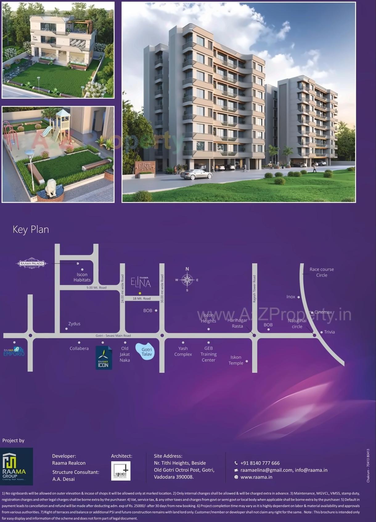  of real estate project Raama Elina Raama Esquire located at Gotri, Vadodara, Gujarat