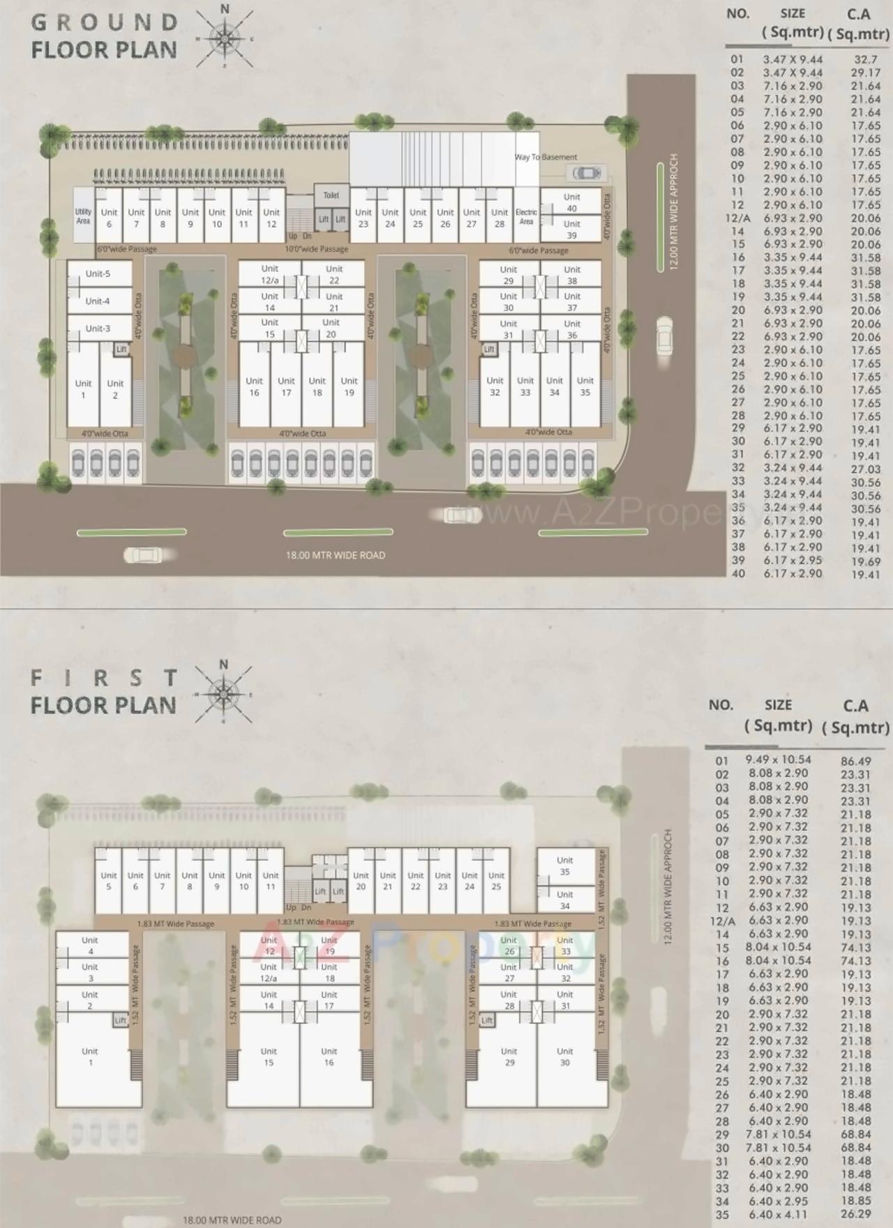 Layout of real estate project Raama Elina Raama Esquire located at Gotri, Vadodara, Gujarat