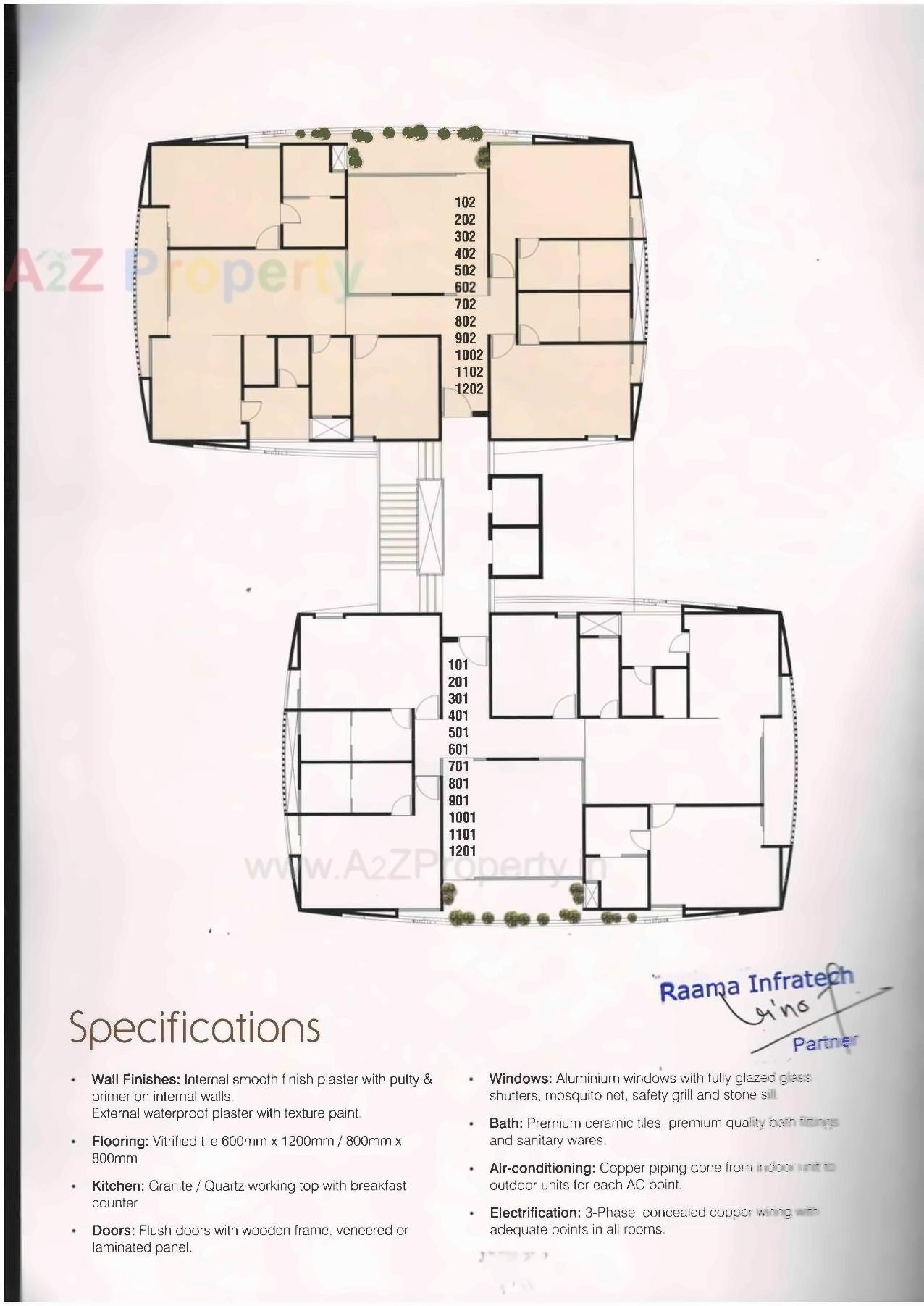 Layout of real estate project Raama Eternia located at Vemali, Vadodara, Gujarat