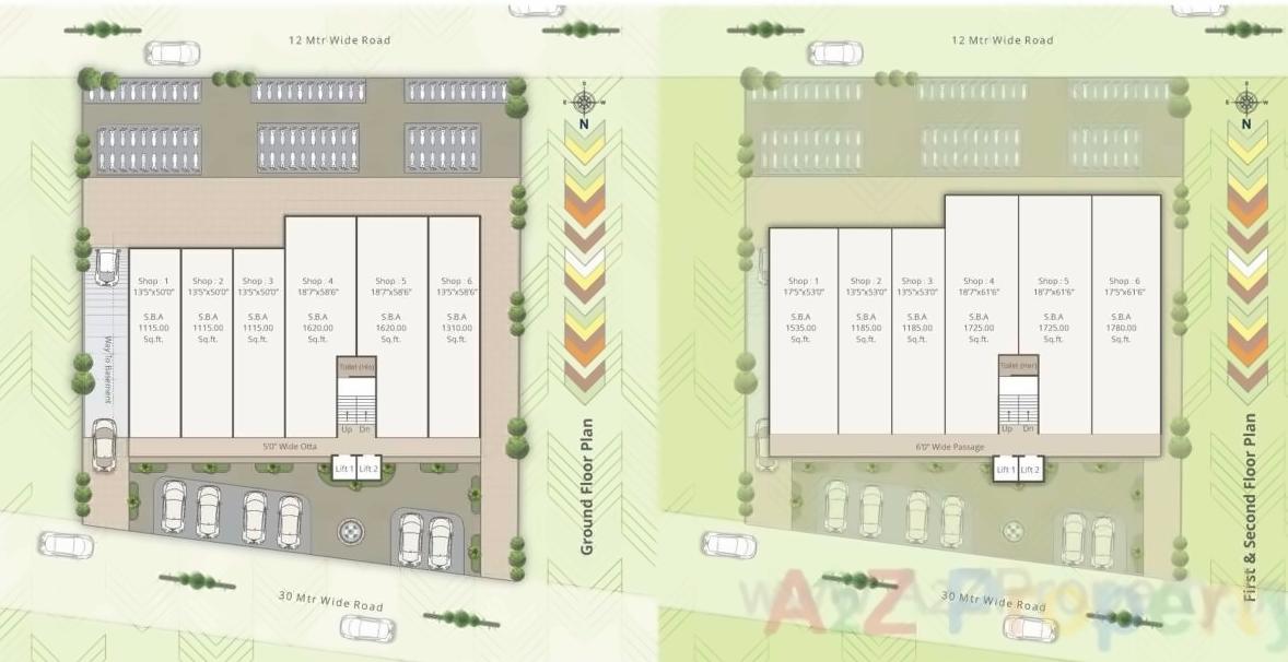 Layout of real estate project Raama Icon located at Gotri, Vadodara, Gujarat