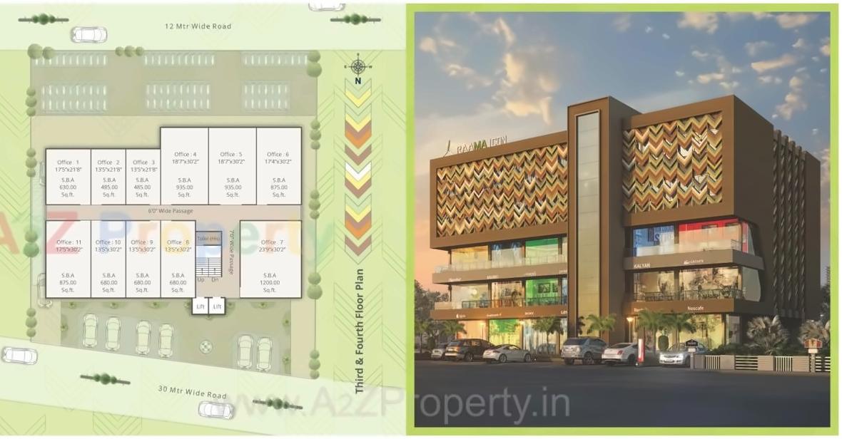 Layout of real estate project Raama Icon located at Gotri, Vadodara, Gujarat