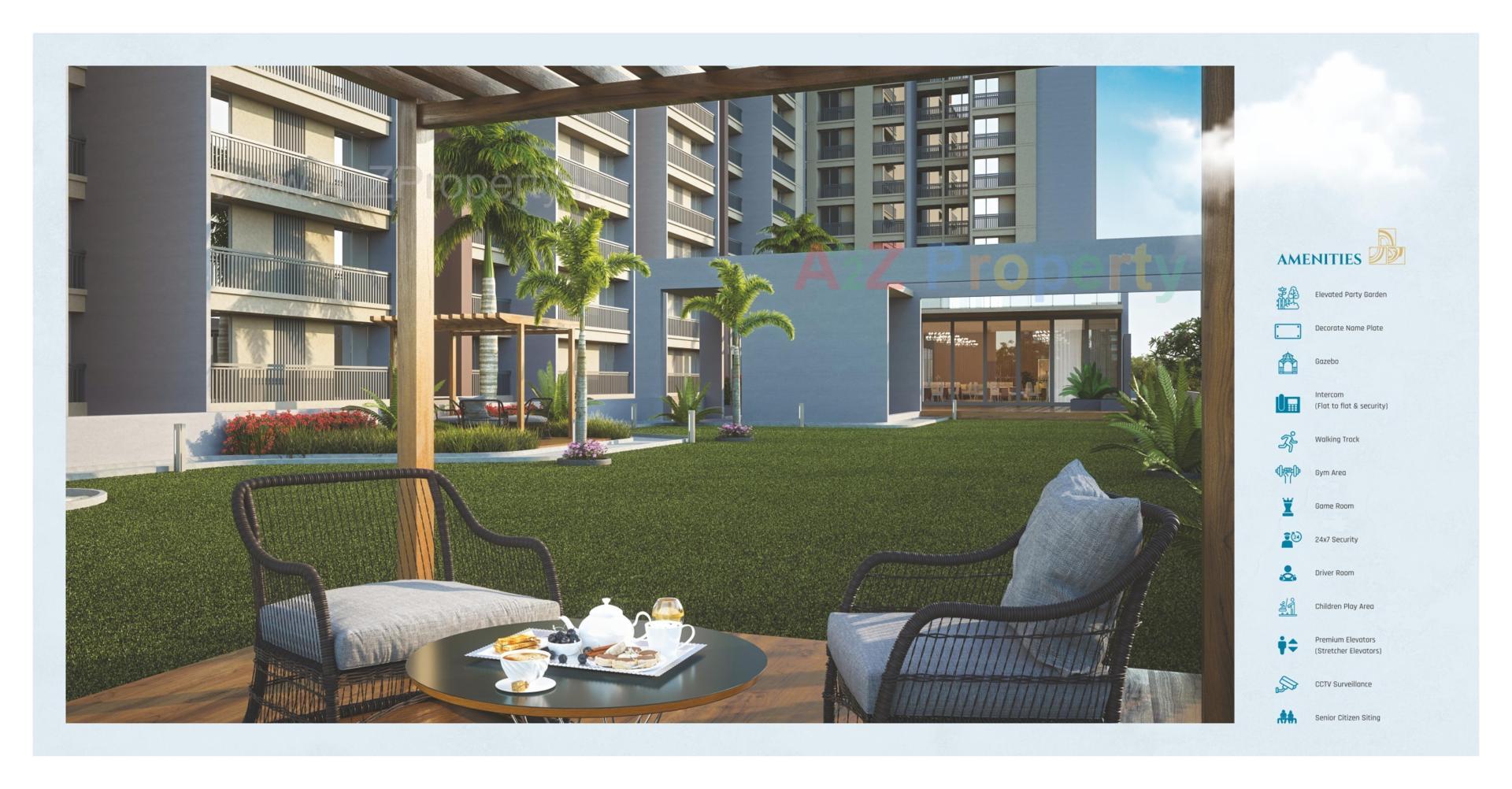 3D Elevation of real estate project Raama Skyz located at Vemali, Vadodara, Gujarat