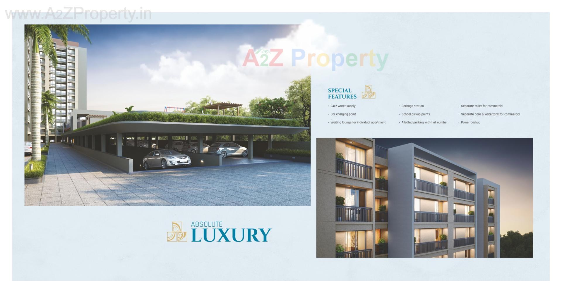 3D Elevation of real estate project Raama Skyz located at Vemali, Vadodara, Gujarat