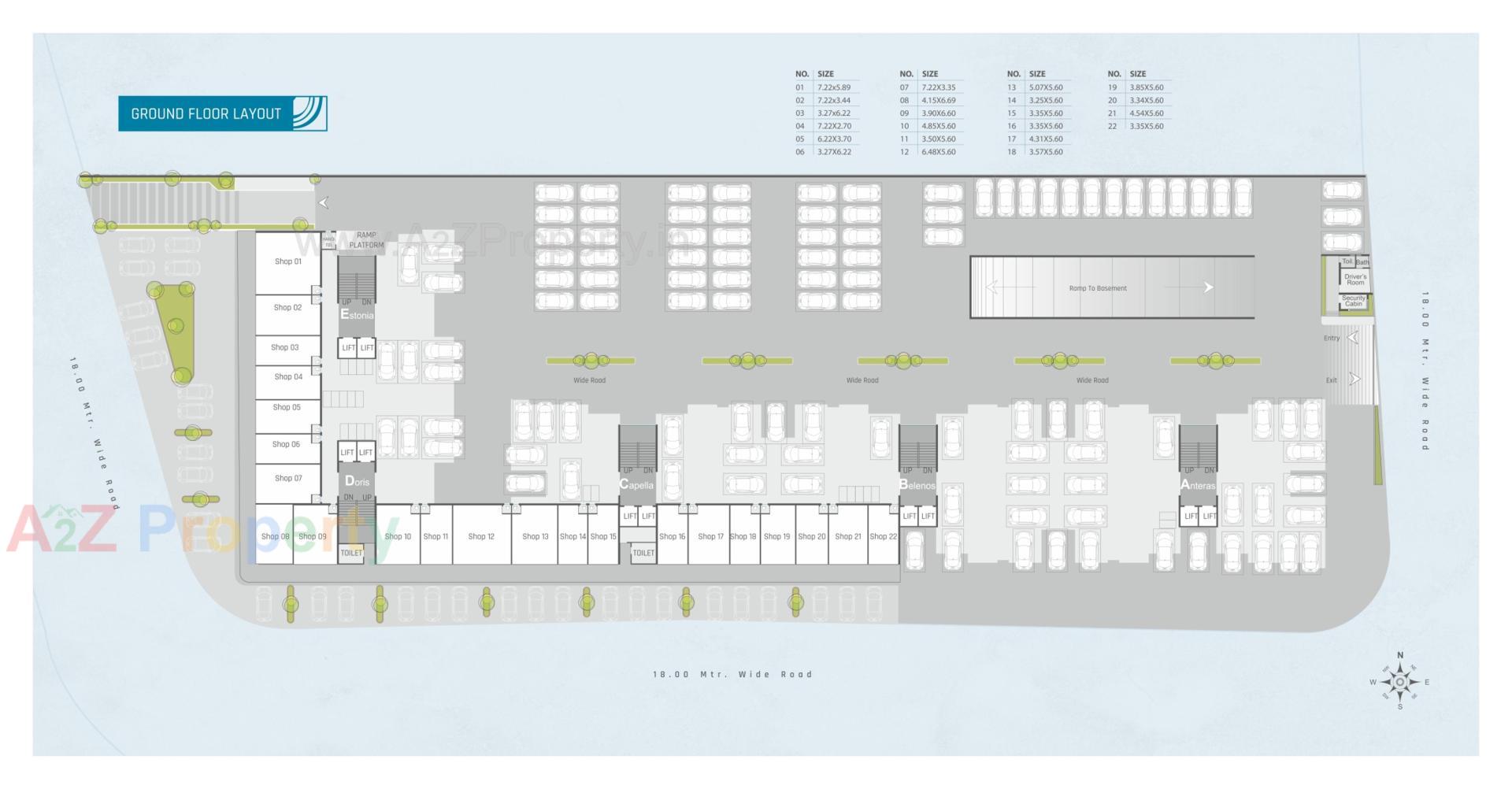 Layout of real estate project Raama Skyz located at Vemali, Vadodara, Gujarat