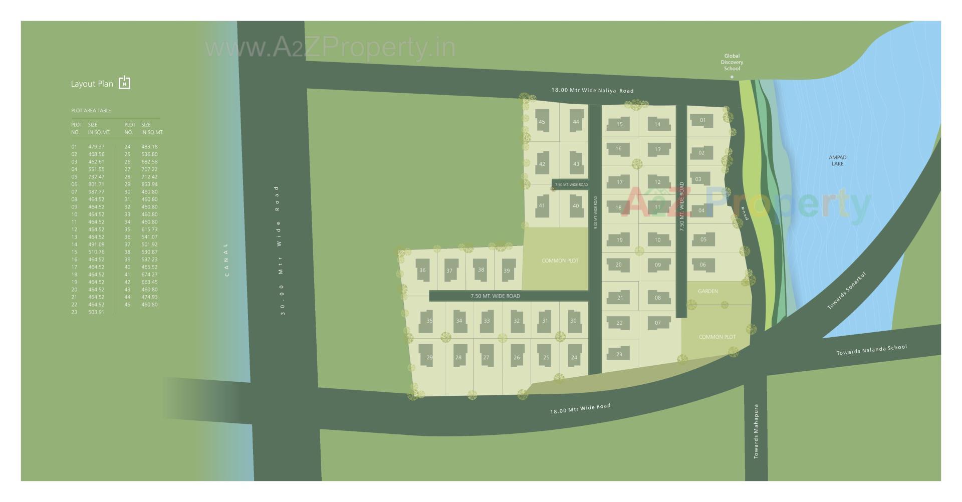 Layout of real estate project Raamah Eldoraa located at Ampad, Vadodara, Gujarat