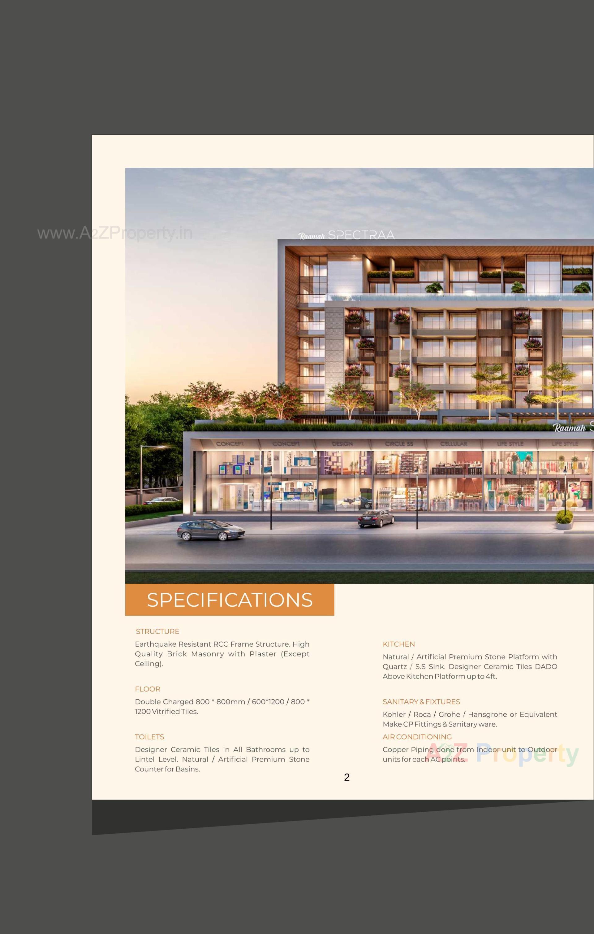 3D Elevation of real estate project Raamah Spectraa located at Kasba, Vadodara, Gujarat