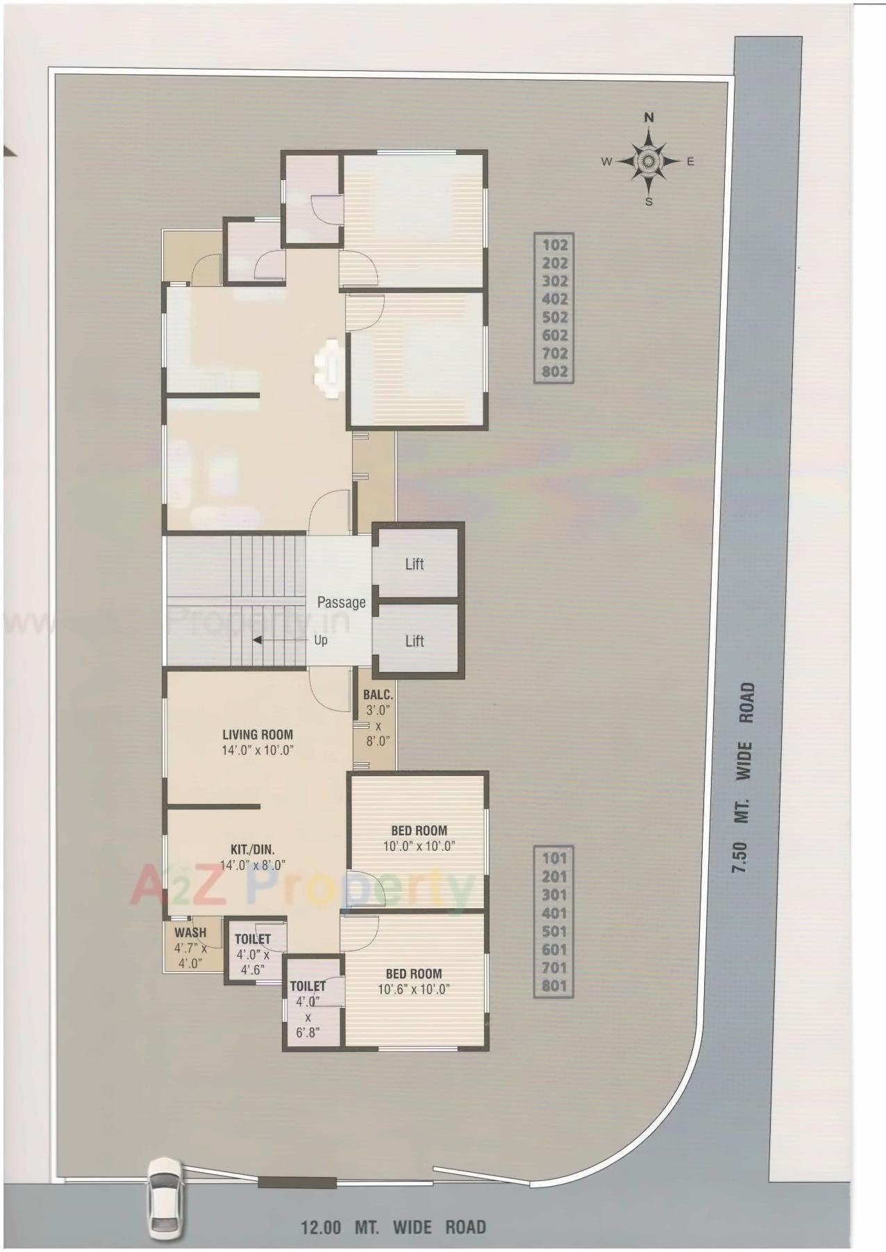 Layout of real estate project Radhe Avenue located at Vadodara, Vadodara, Gujarat