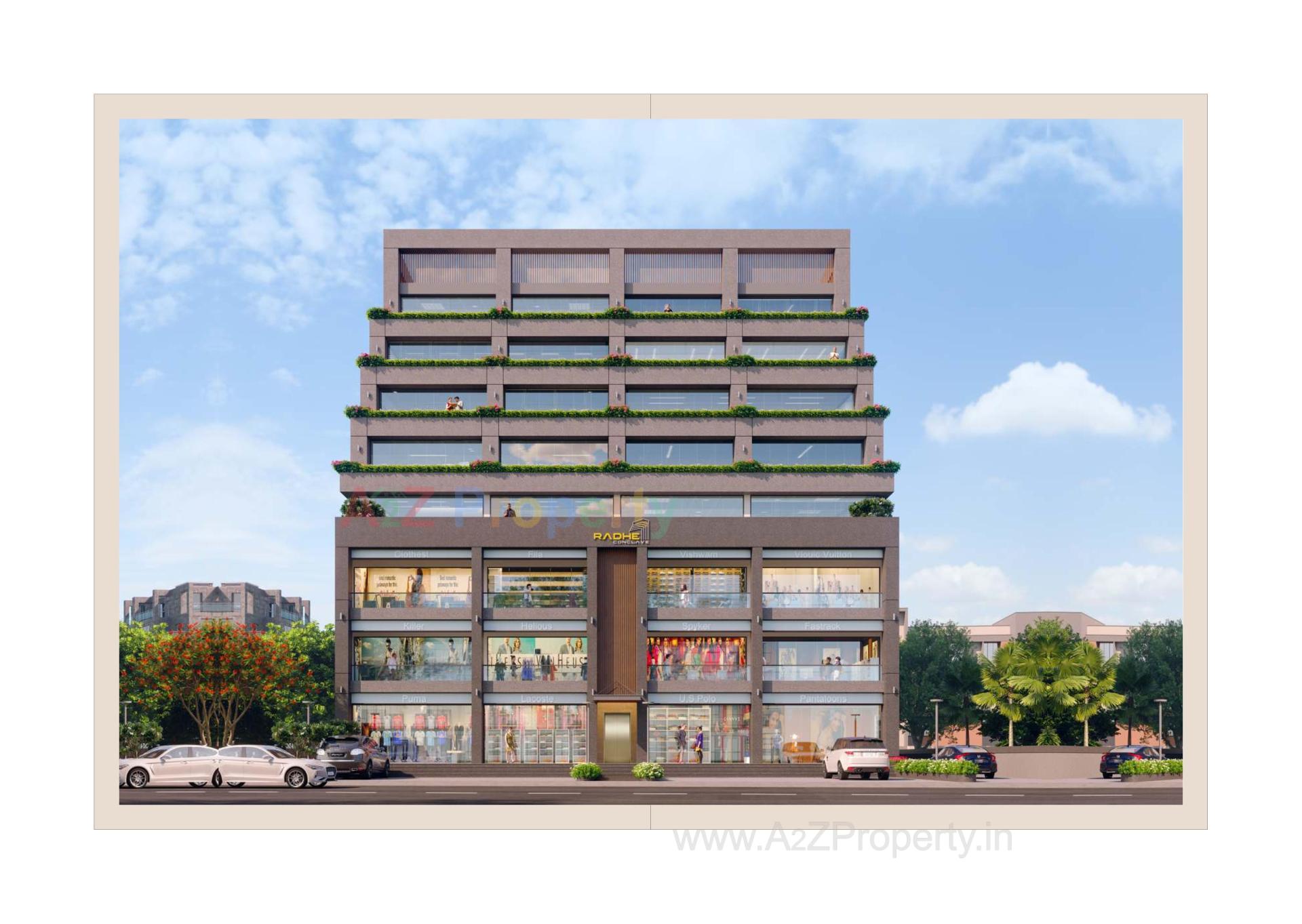 3D Elevation of real estate project Radhe Conclave located at Sevasi, Vadodara, Gujarat