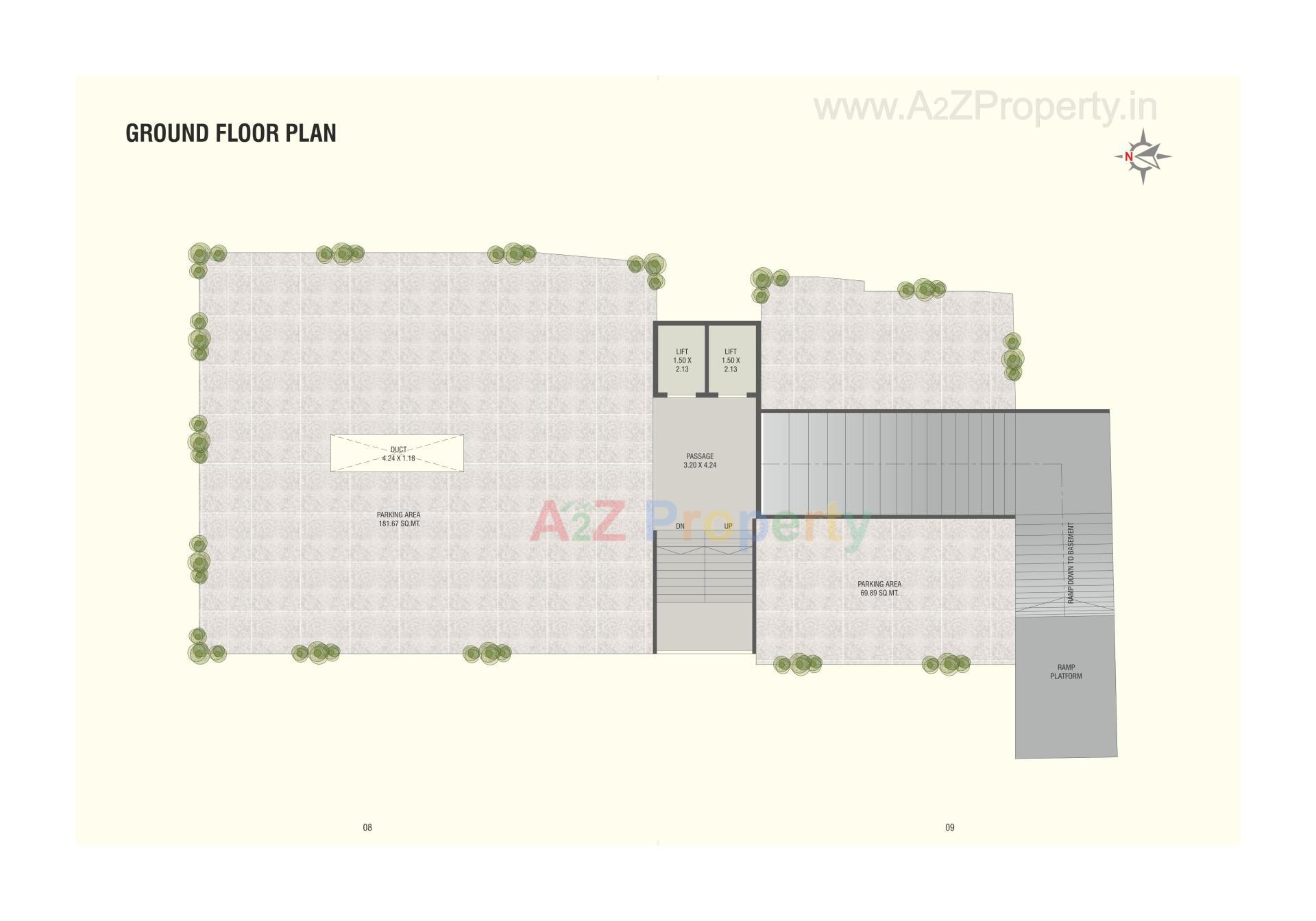 Layout of real estate project Radhe Darshan located at Gotri, Vadodara, Gujarat