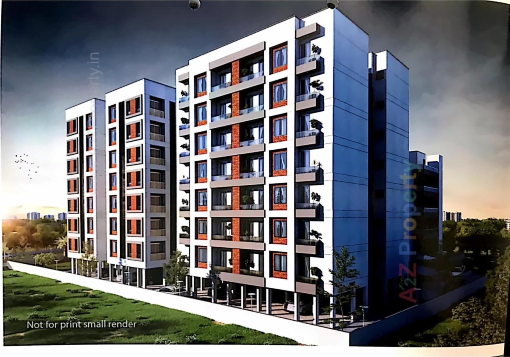 3D Elevation of real estate project Radhe Ratnam located at Vadodara, Vadodara, Gujarat