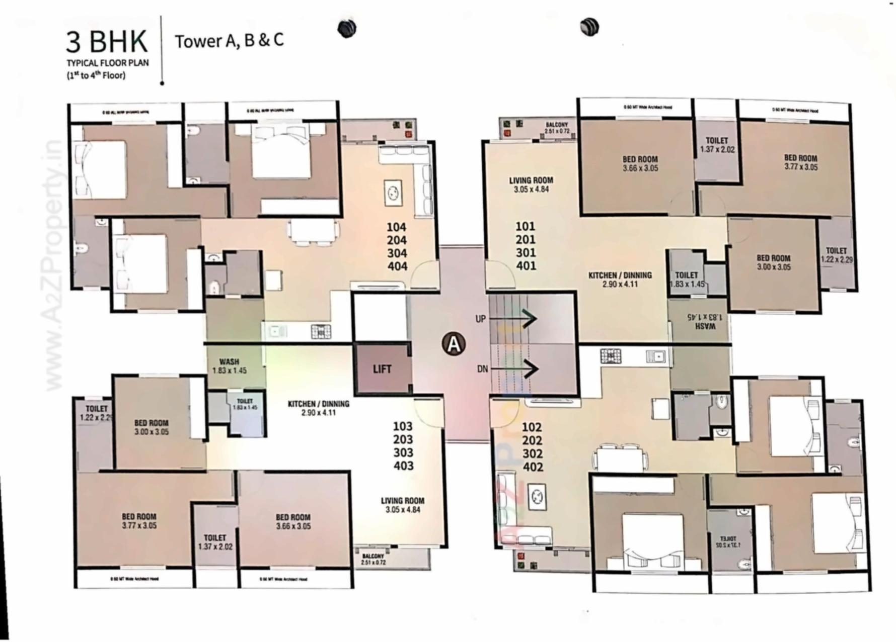 Layout of real estate project Radhe Ratnam located at Vadodara, Vadodara, Gujarat