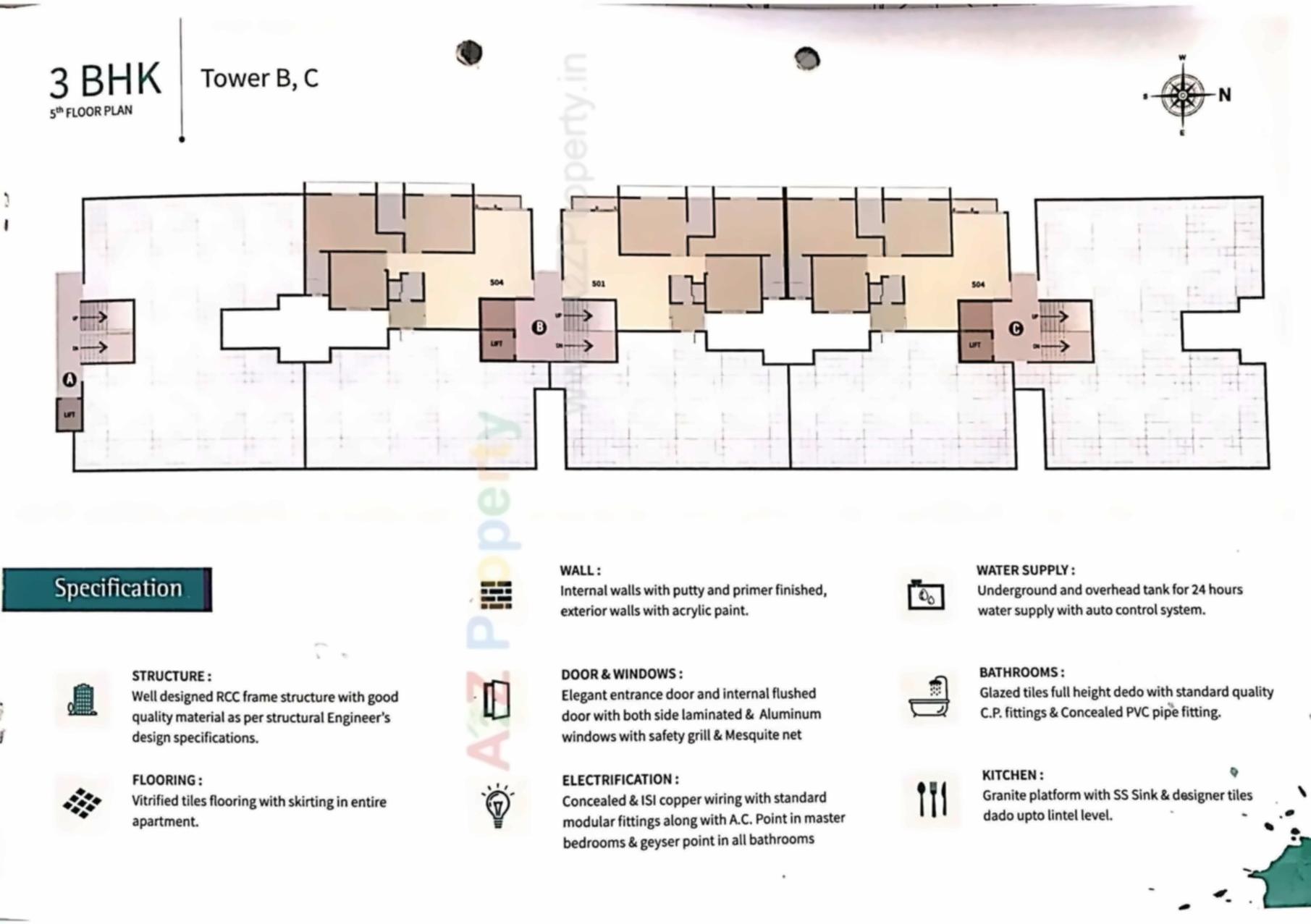 Layout of real estate project Radhe Ratnam located at Vadodara, Vadodara, Gujarat