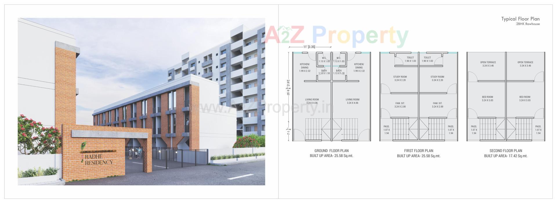 Layout of real estate project Radhe Residency located at Karodia, Vadodara, Gujarat