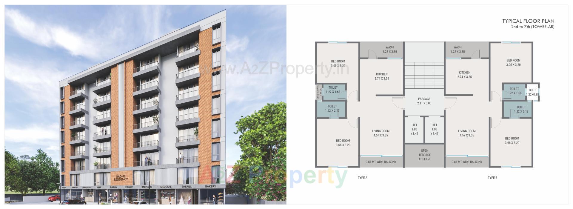 Layout of real estate project Radhe Residency located at Karodia, Vadodara, Gujarat